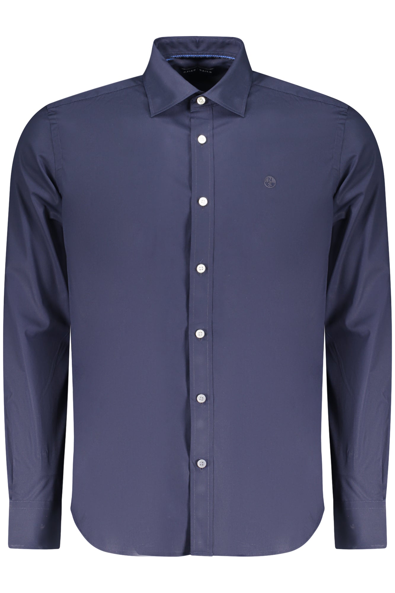 NORTH SAILS Herren Langarmhemd Weiss – Ocean Positive Hemd mit Elastan Blau