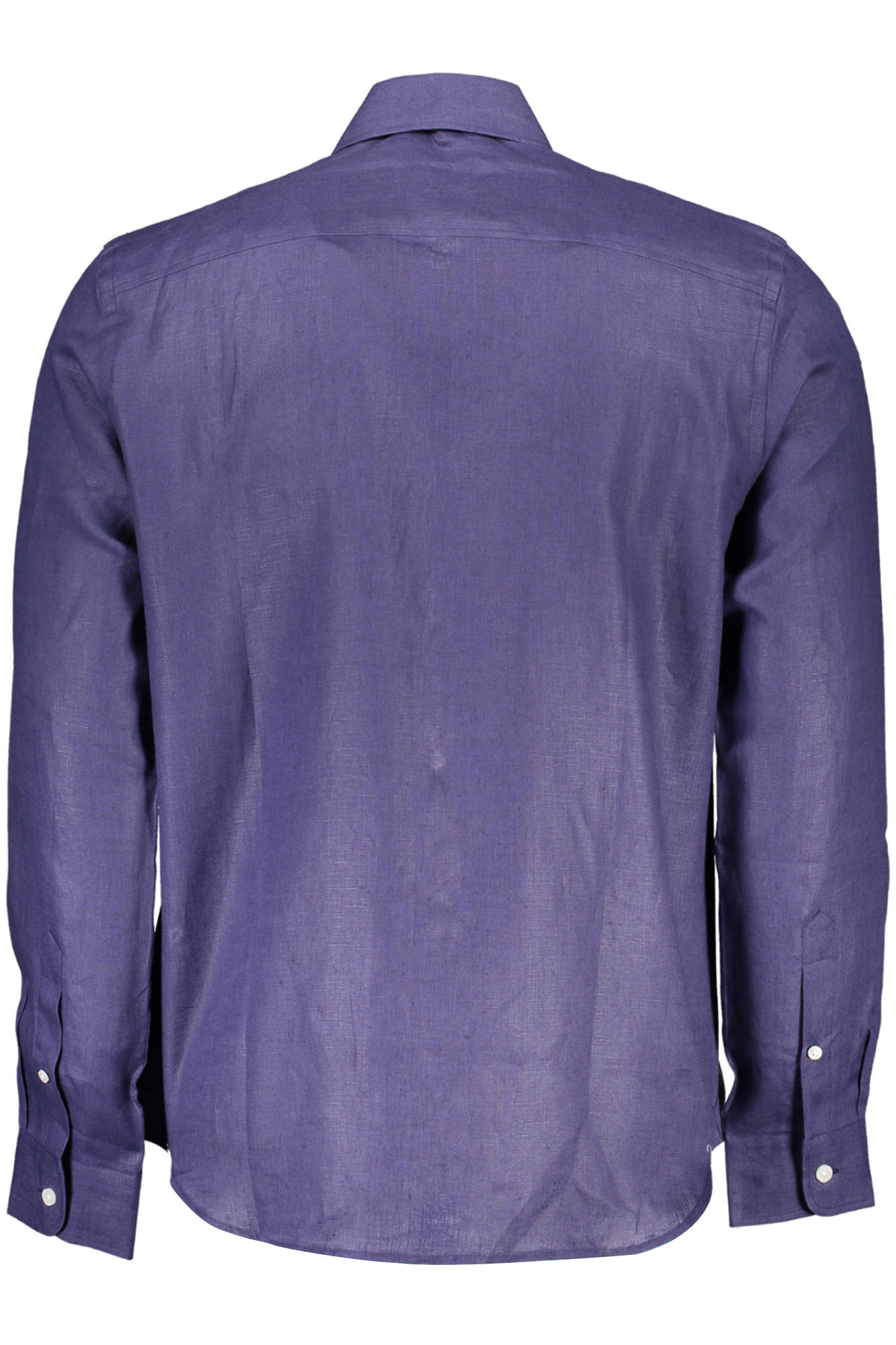 NORTH SAILS Langarmshirt Herren Blau – Italienischer Kragen aus 100% Leinen Blau