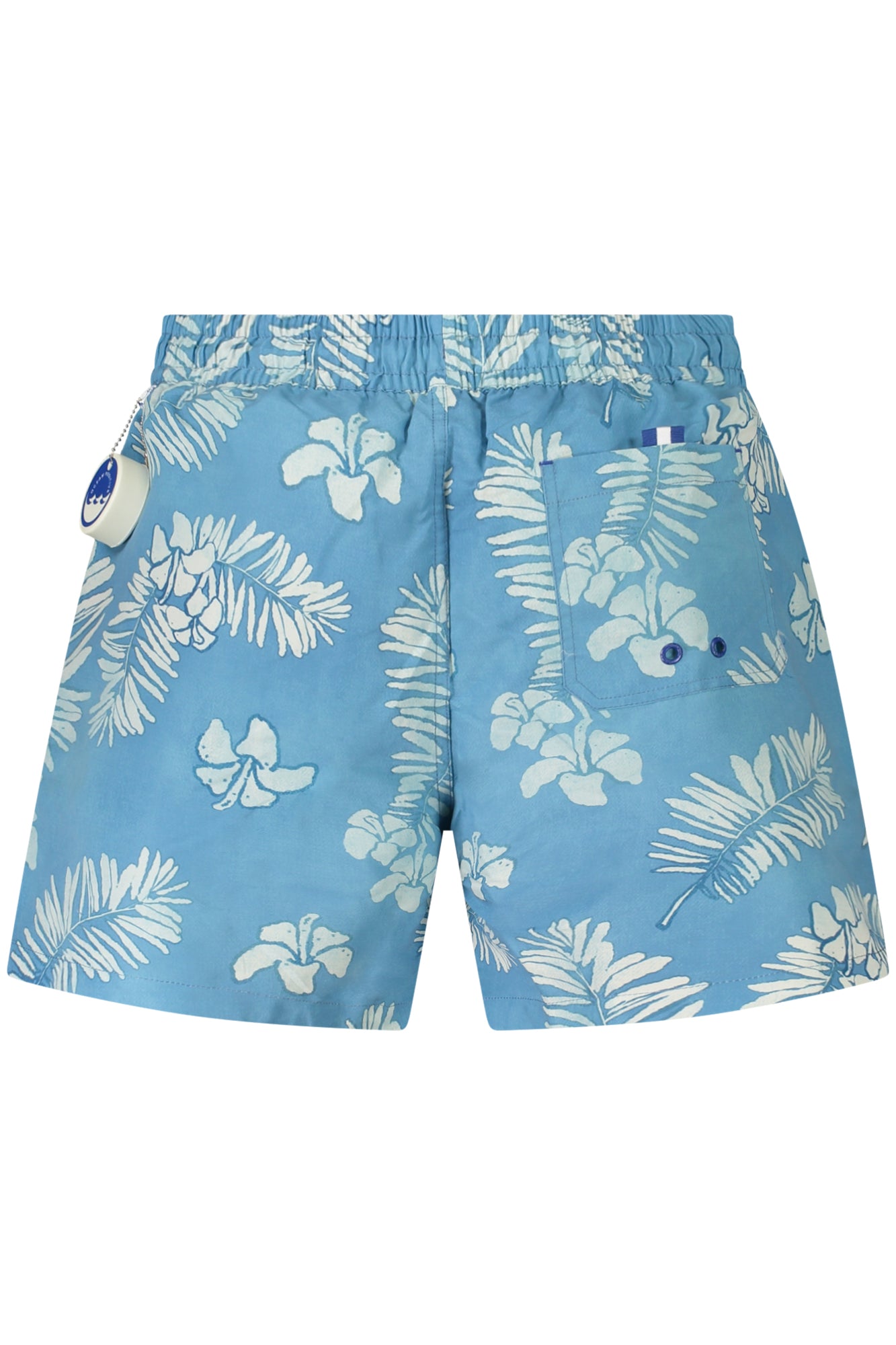 NORTH SAILS Badeanzug Herren Blau – Gemusterte Badeboxershorts mit Ocean Positive Hellblau