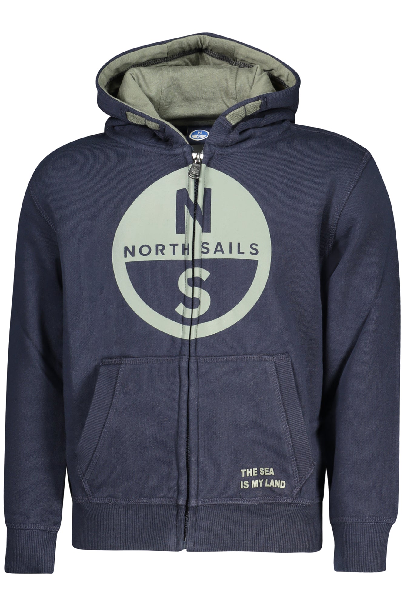 NORTH SAILS Sweatshirt Junge mit Reißverschluss – Weißes Kinder Sweatshirt Blau