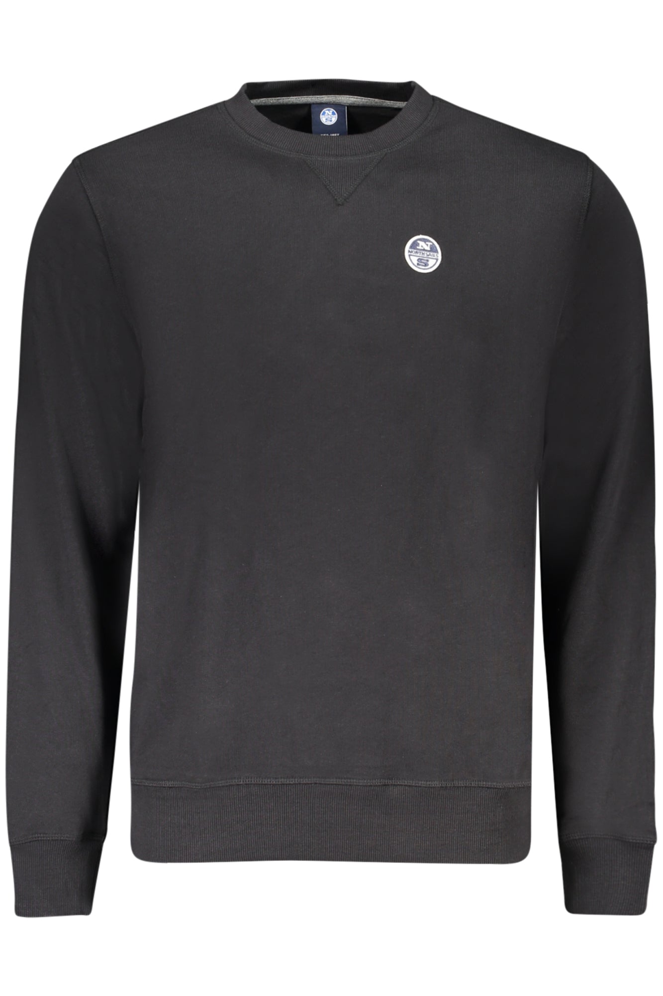 NORTH SAILS Sweatshirt Herren mit Zip – Weißes Langarm-Sweatshirt aus Baumwolle Schwarz