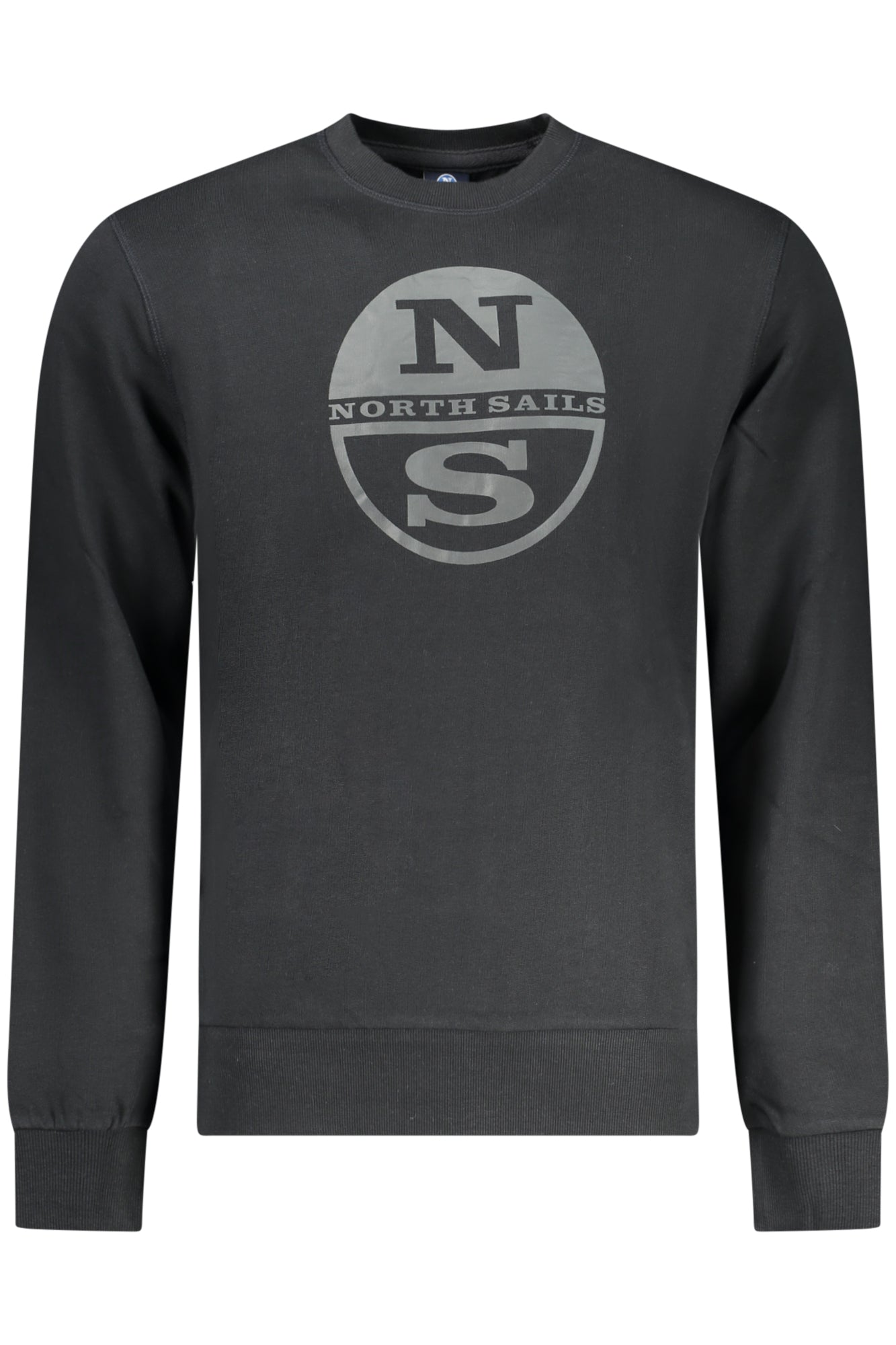 NORTH SAILS Sweatshirt Herren mit Reißverschluss – Weiß, gebürstet Schwarz