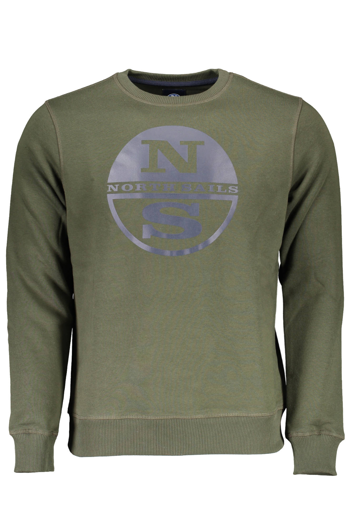NORTH SAILS Sweatshirt Herren mit Zip – Grünes Logo-Sweatshirt für Herbst/Winter Grün