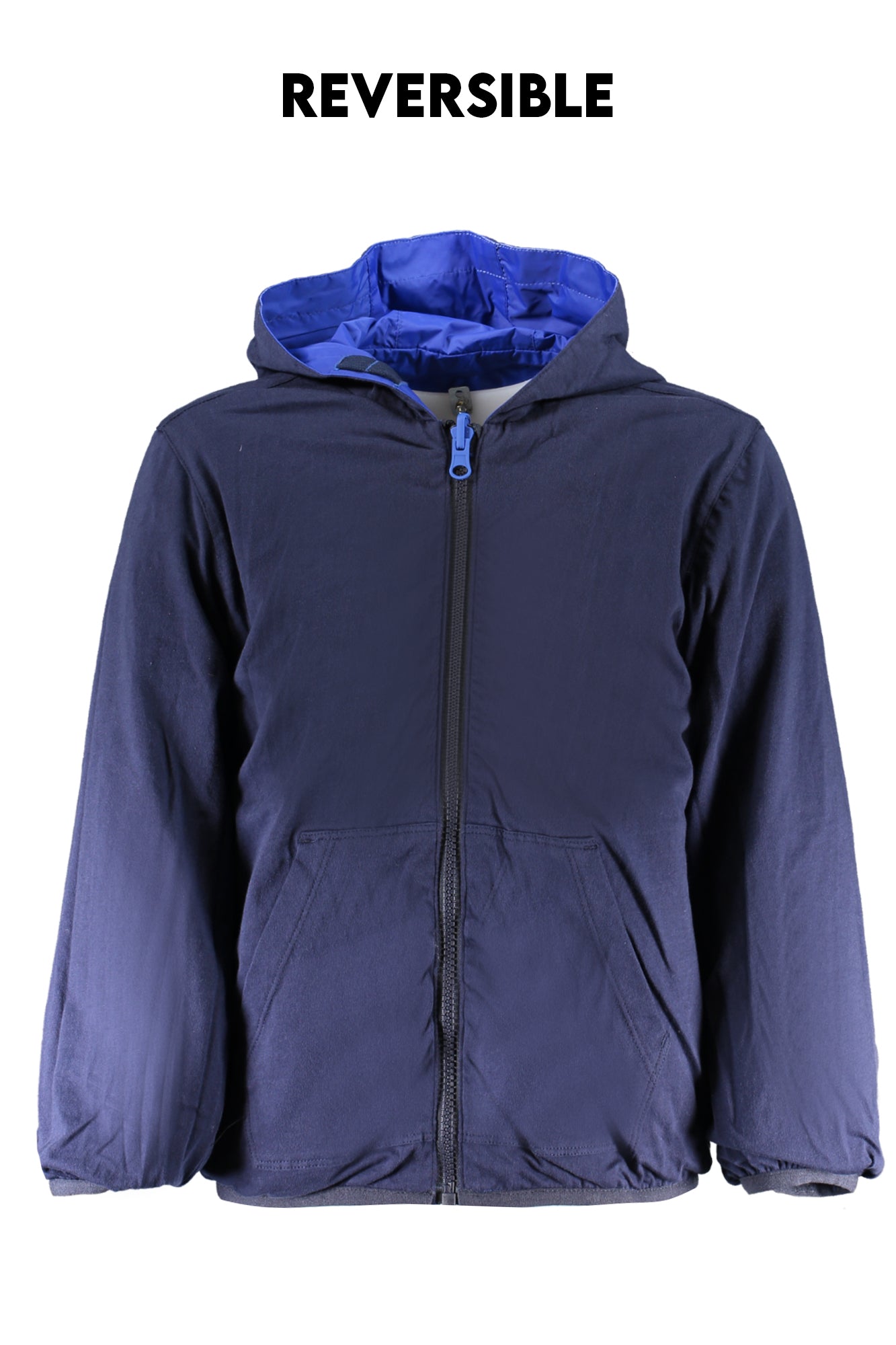 NORTH SAILS Blaue Sportjacke für Jungen – Wendejacke mit Kapuze aus Bio-Baumwolle Blau