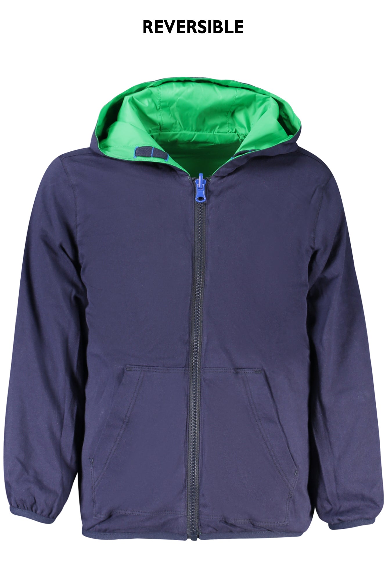 NORTH SAILS Blaue Kinderjacke für Jungen – Wendbare Kapuzenjacke für Frühling Grün