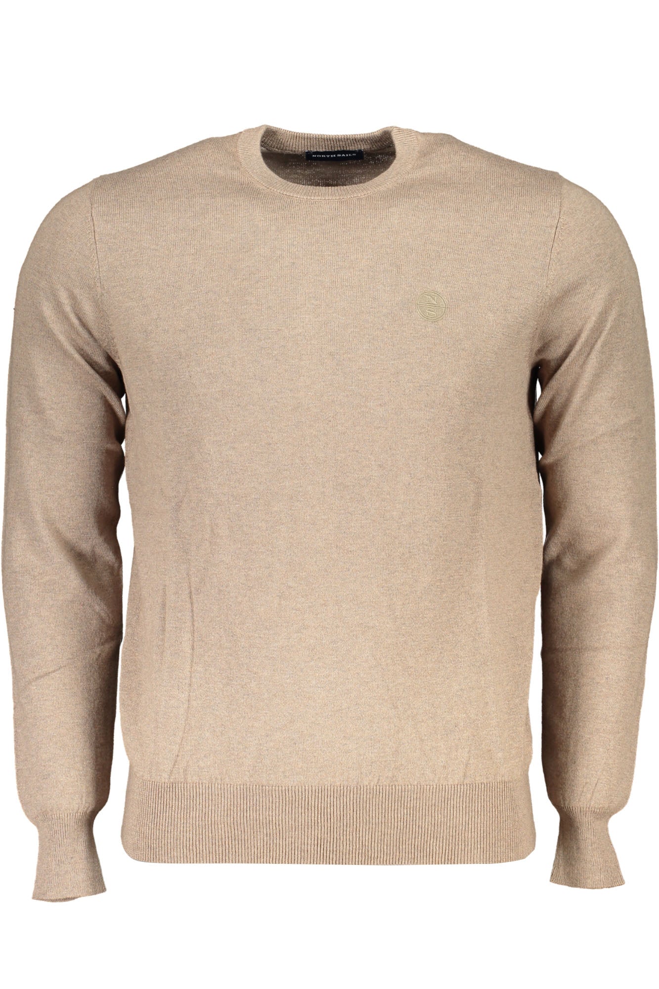 NORTH SAILS Pullover Herren – Schwarzer Rundhals mit Logo-Stickerei aus Italien Beige