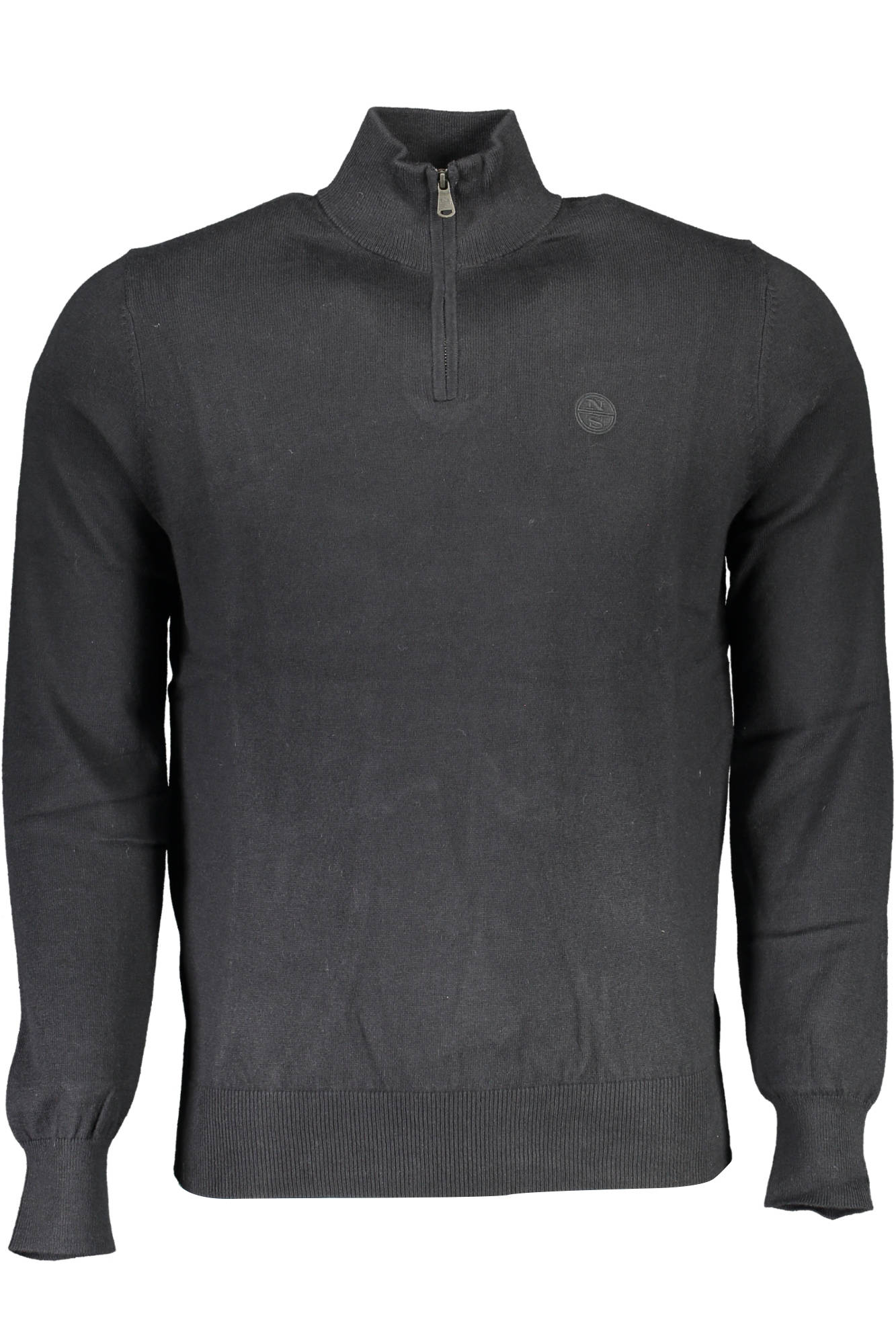 NORTH SAILS Langarmshirt Herren – Schwarzes Trikot mit Logo-Stickerei für Herbst/Winter Schwarz