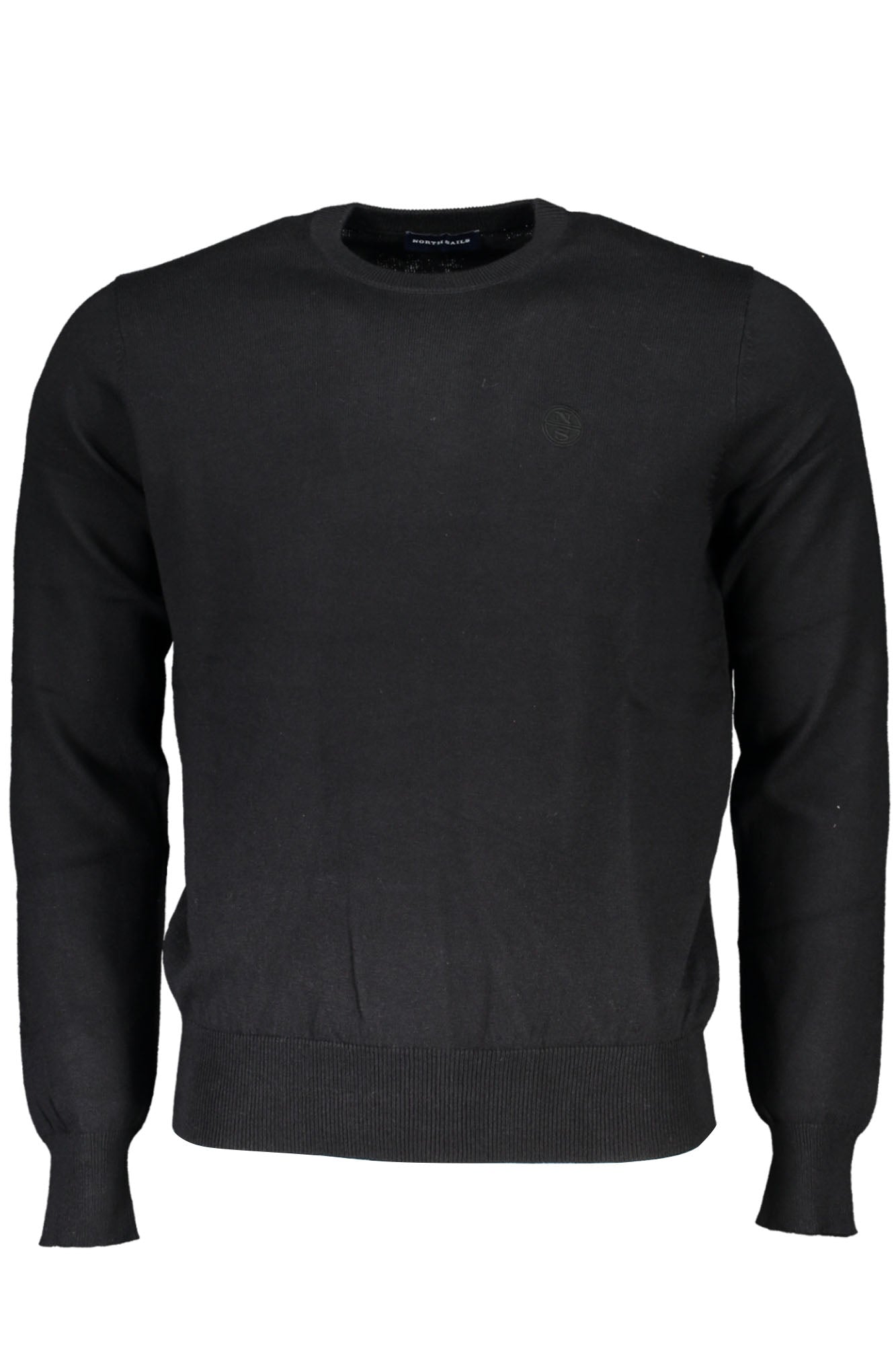 NORTH SAILS Pullover Herren – Schwarzer Rundhals mit Logo-Stickerei aus Italien Schwarz