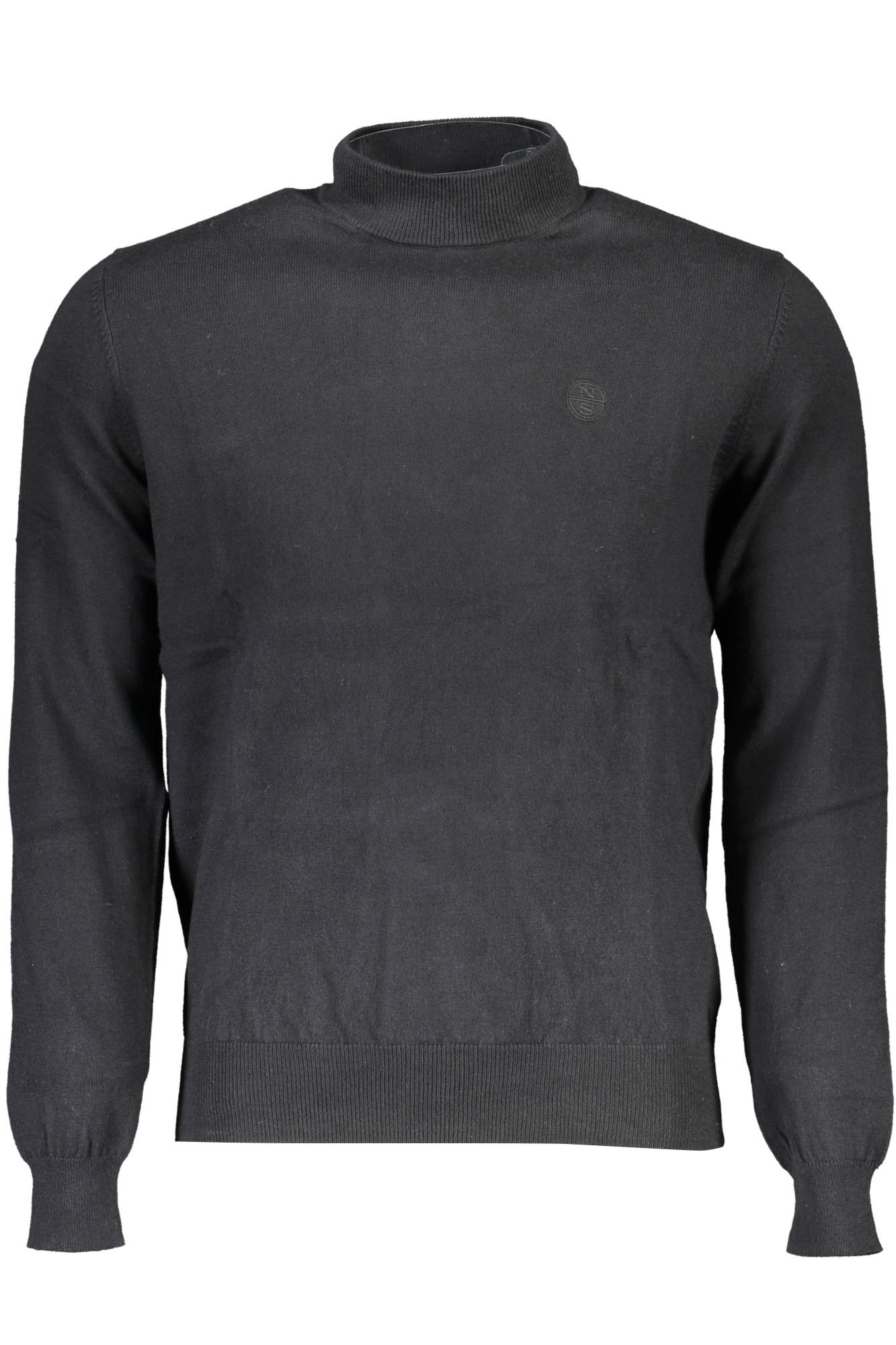 NORTH SAILS Herren-Trikot Schwarz – Rollkragen Langarmshirt mit Logo-Stickerei Schwarz