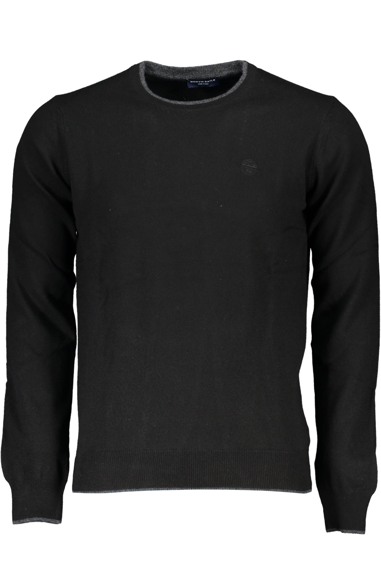 NORTH SAILS Pullover Herren – Schwarzer Rundhalspullover aus Italien mit Recyclingfasern Schwarz