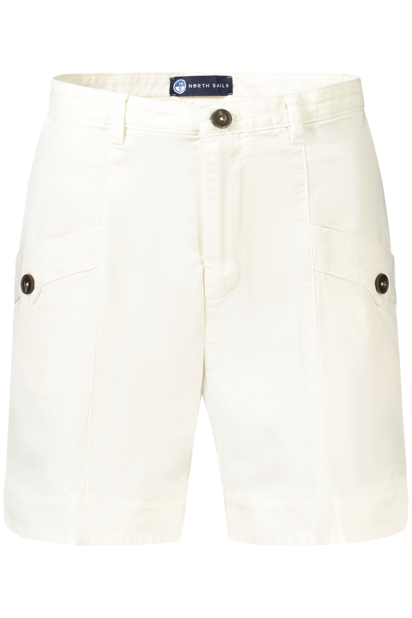 NORTH SAILS Damen Kurze Hose Weiß – Leichte Sommerhose aus Baumwolle mit Elastan Weiß