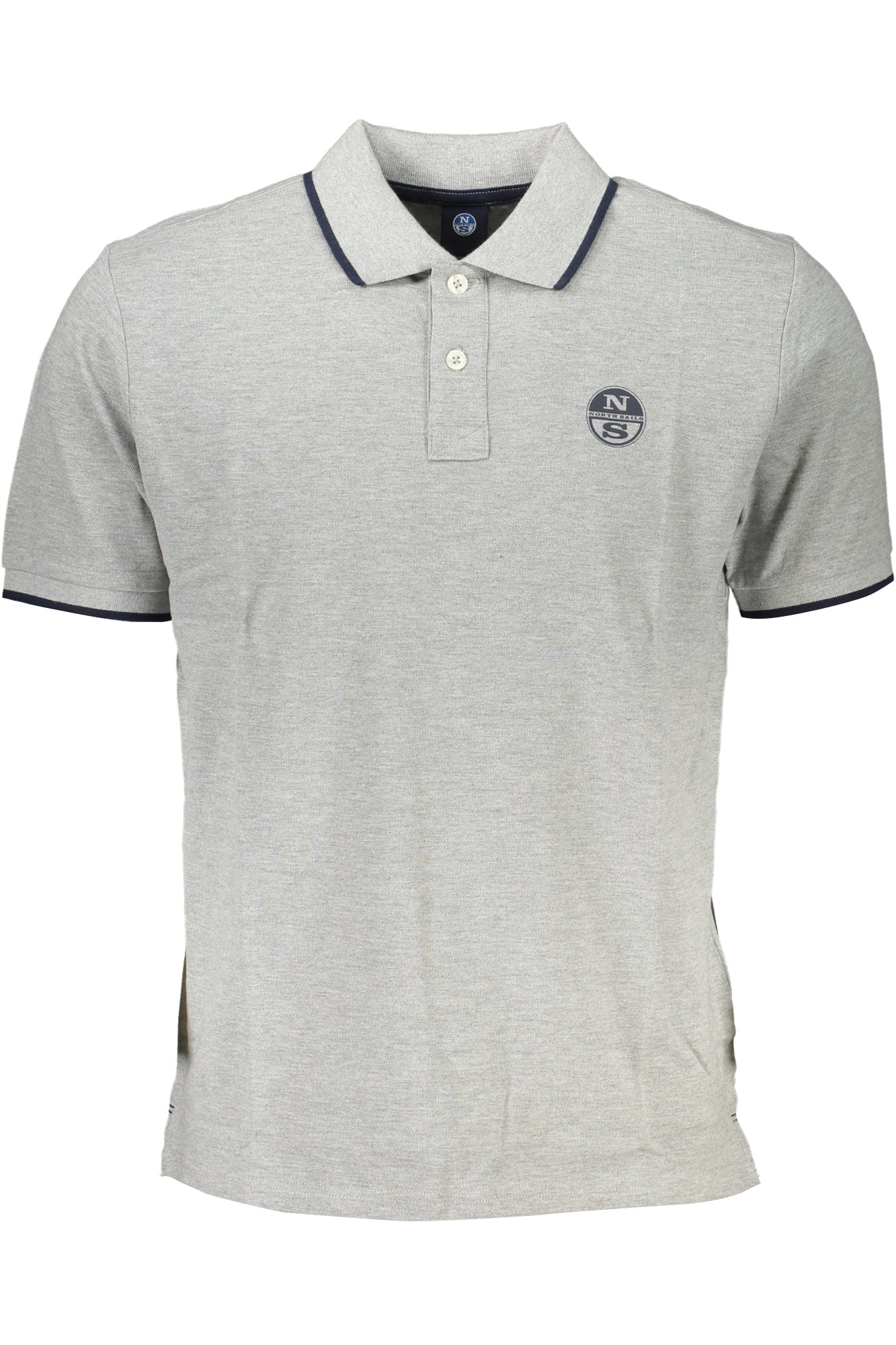 NORTH SAILS Poloshirt Herren – Kurzärmliges Polohemd mit Logo-Druck Grau