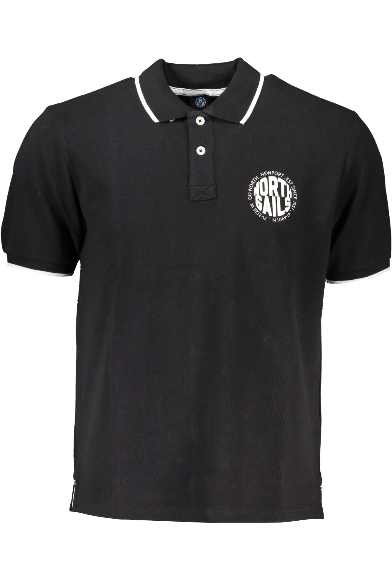 NORTH SAILS Poloshirt Herren – Kurzärmliges Polohemd aus 100% Baumwolle Schwarz