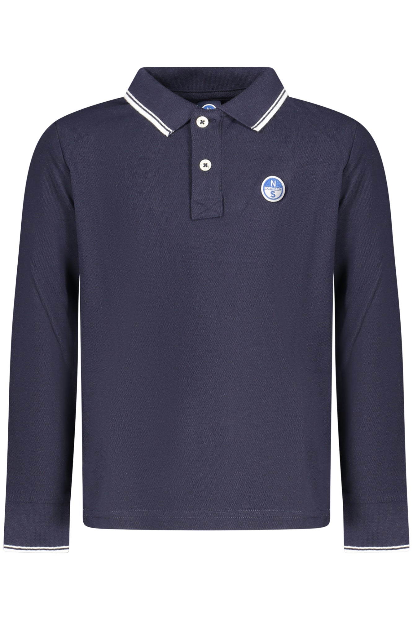 NORTH SAILS Poloshirt Langarm für Jungen – Weiß mit Logo-Details | soulluna.de Blau