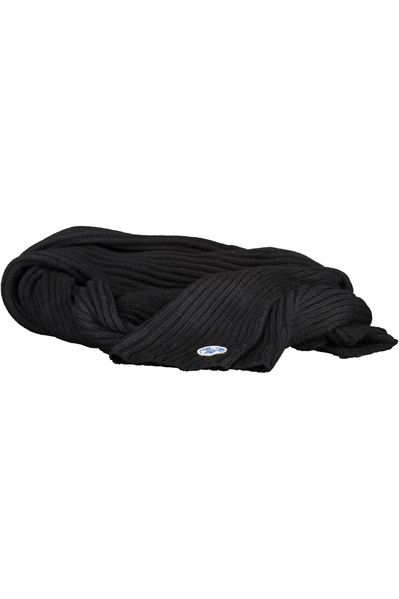 NORTH SAILS Mannschal Herren – Schwarzer Schal für Herbst/Winter | Logo-Applikation Schwarz