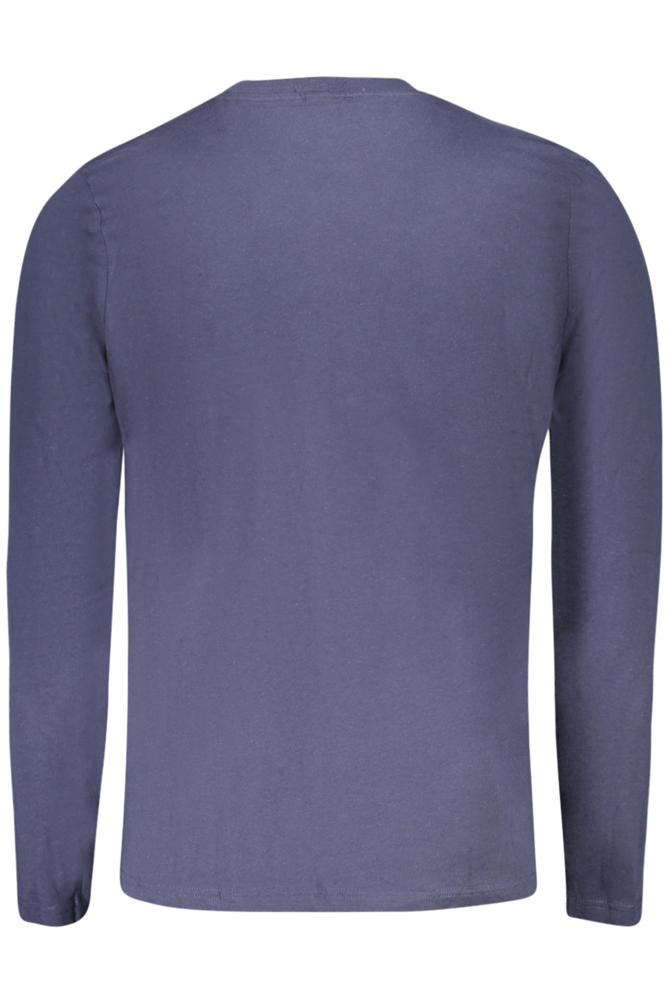 NORTH SAILS Langarm T-Shirt Herren – Blaues Basic mit Logo-Applikation Blau