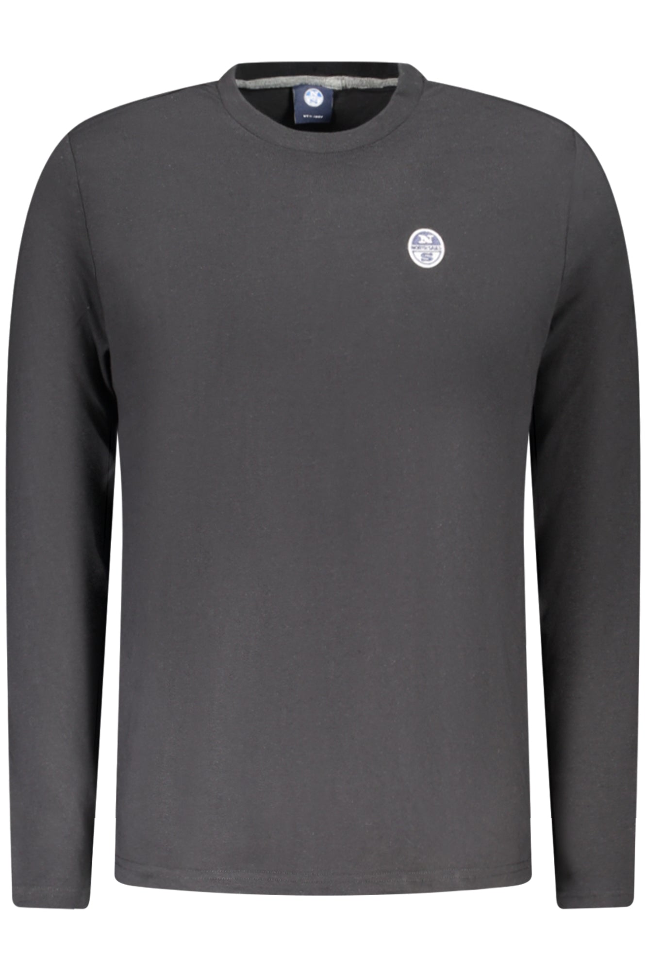 NORTH SAILS Langarm T-Shirt Herren – Blaues Basic mit Logo-Applikation Schwarz