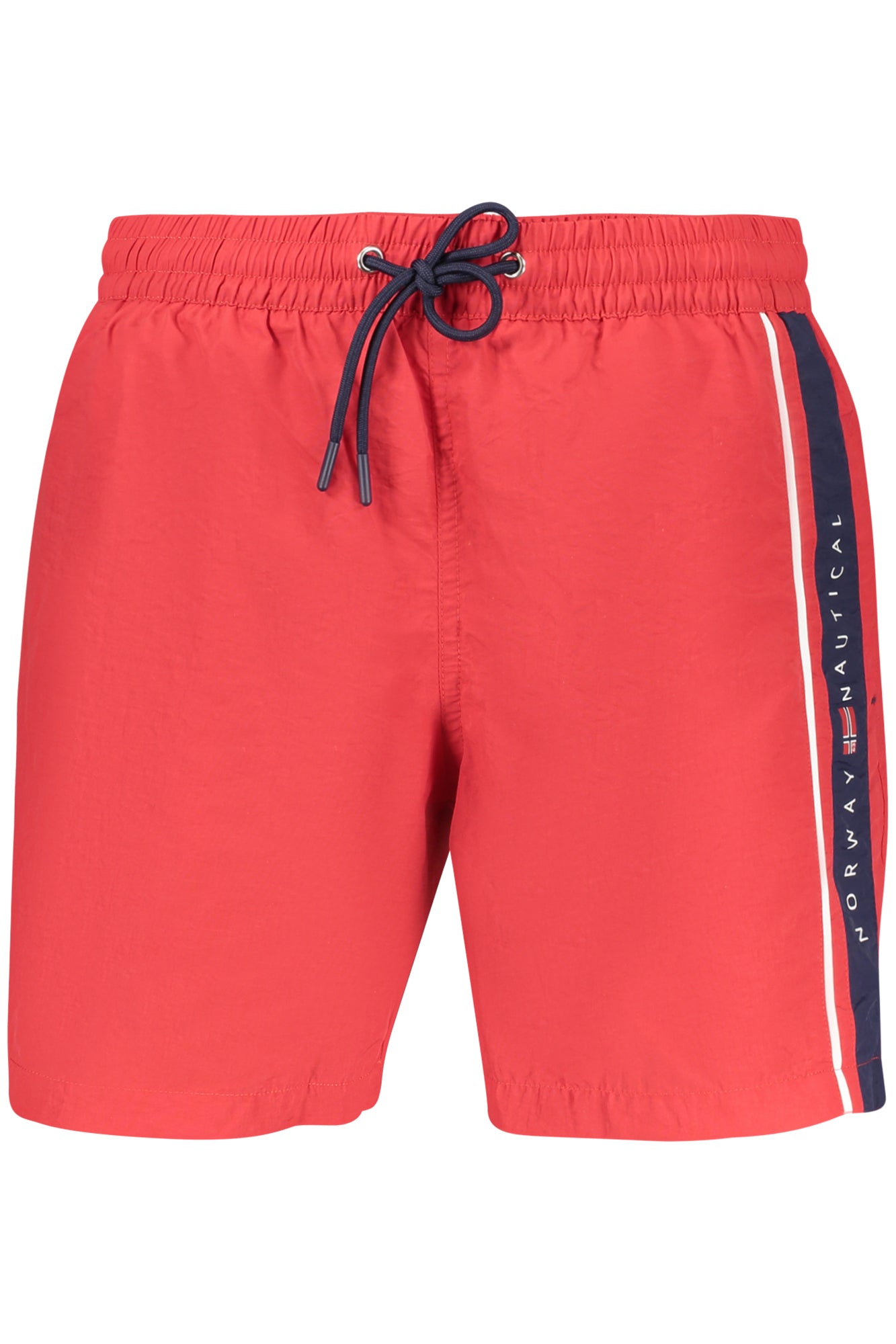 NORWAY 1963 Badeboxer Herren – Roter Mann Print mit Kontrastdetails Rot