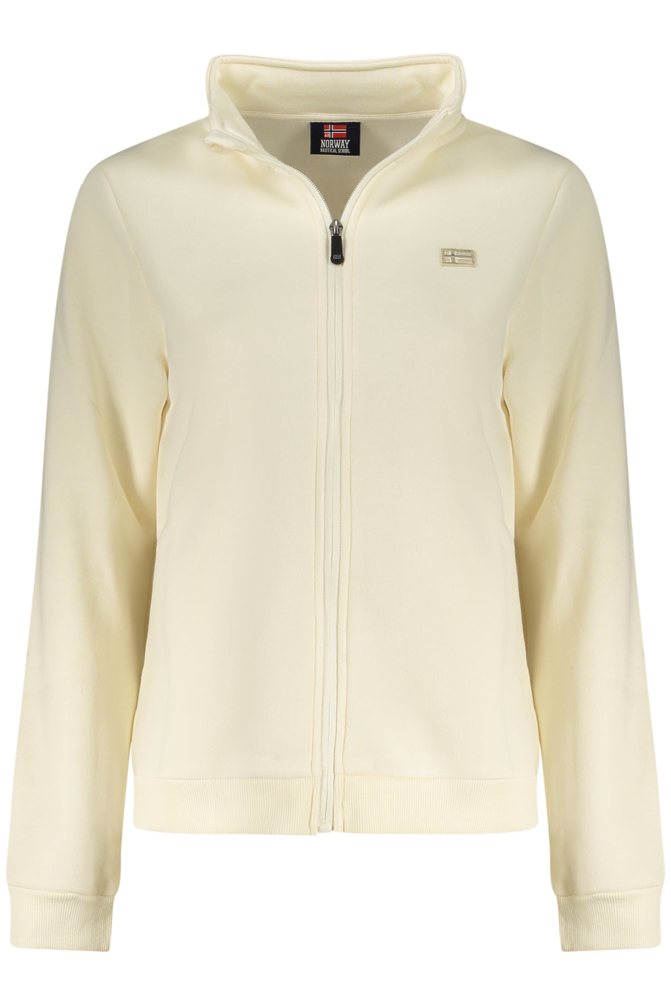 NORWAY 1963 Damen-Sweatshirt mit Reißverschluss – Beige Sweatshirt für Herbst/Winter Weiß