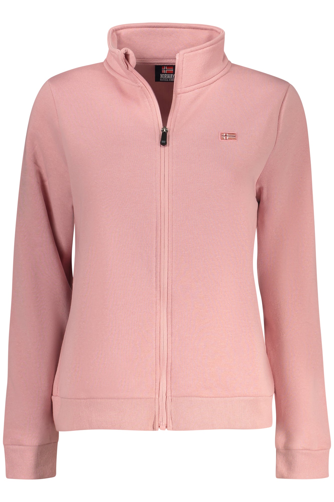 NORWAY 1963 Damen-Sweatshirt mit Reißverschluss – Beige Sweatshirt für Herbst/Winter Rosa