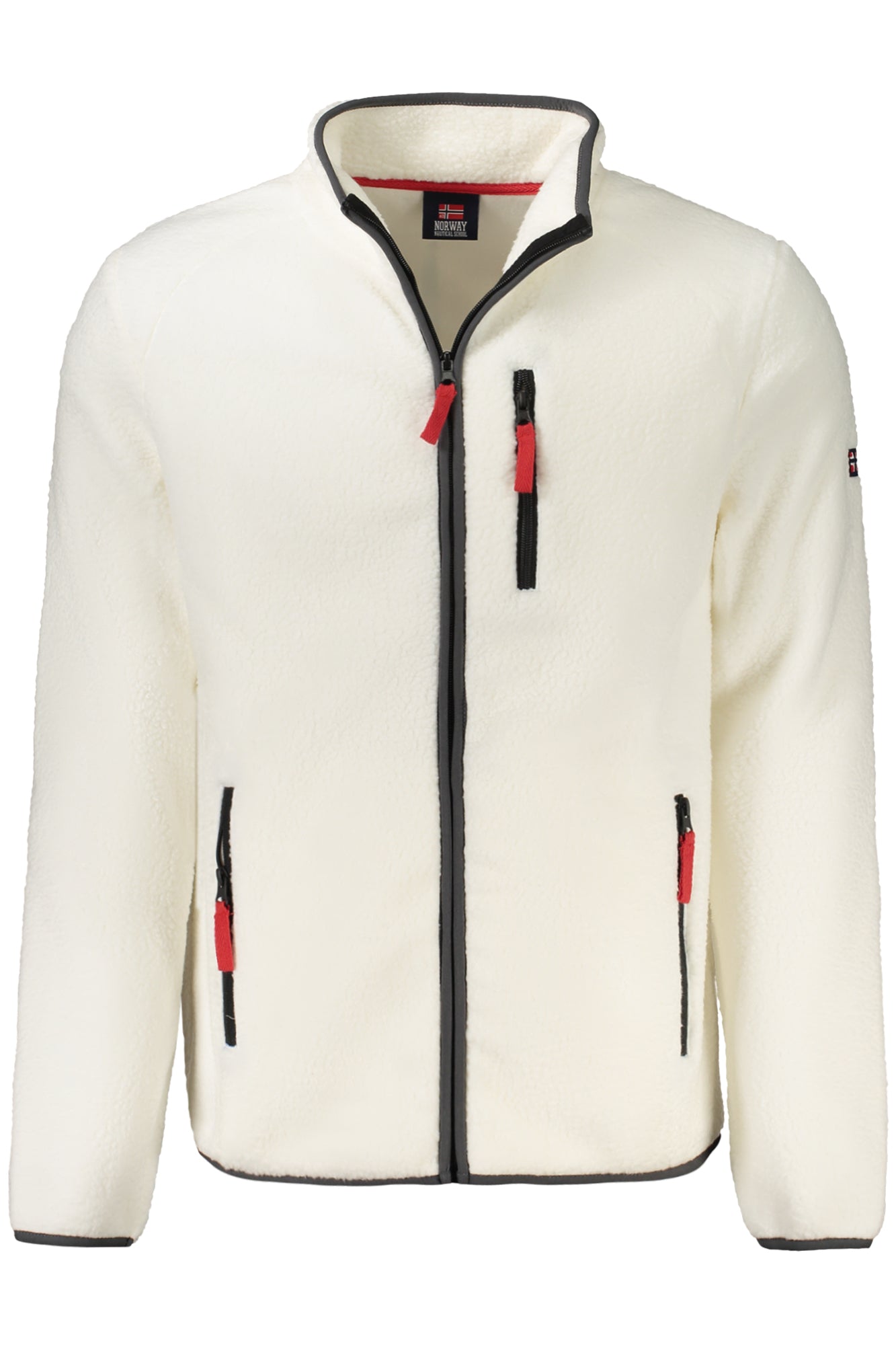NORWAY 1963 Herren Sweatshirt – Langarm, mit Taschen Weiß