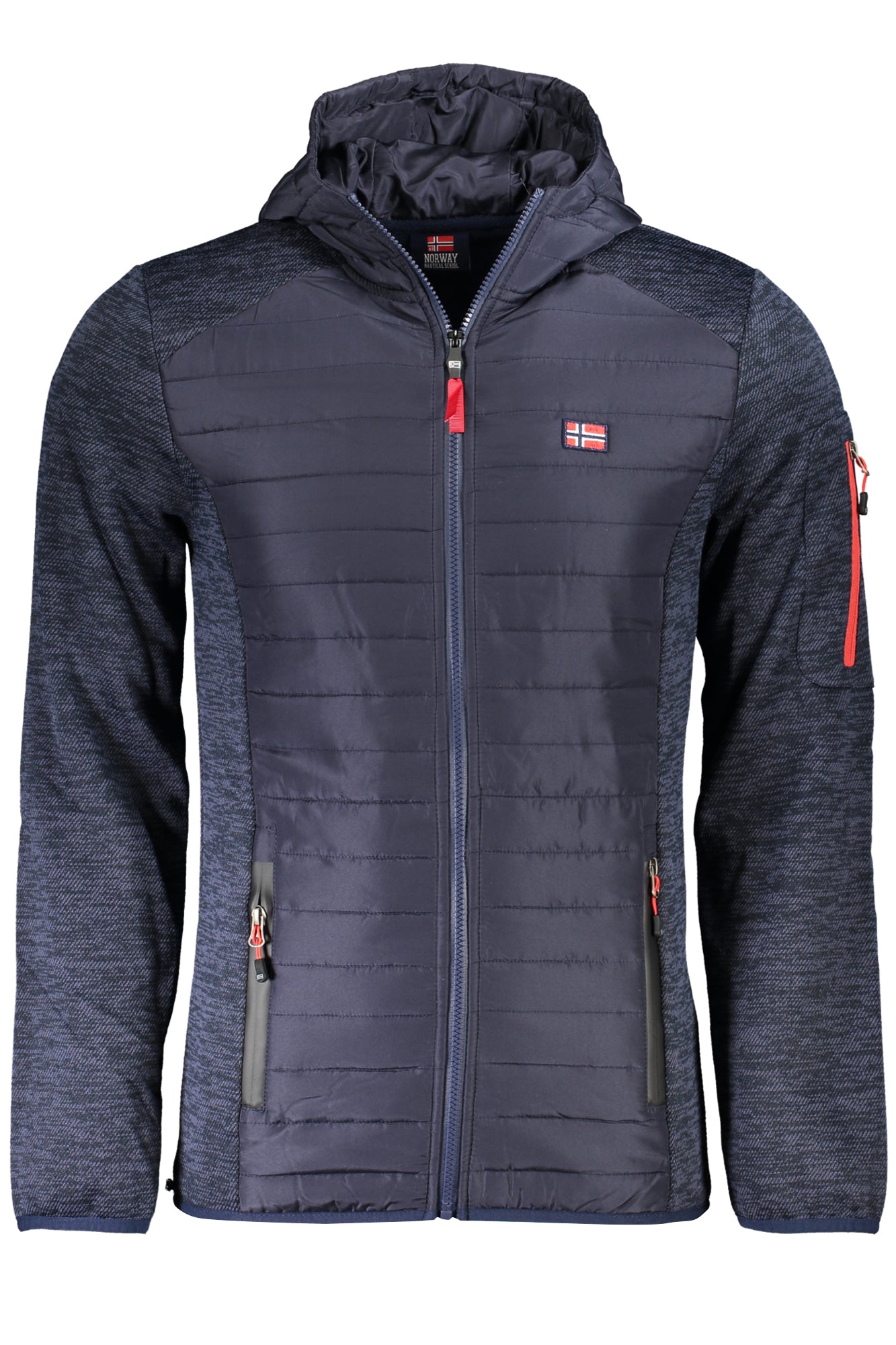 NORWAY 1963 Herren Jacke – mit Kapuze, mit Taschen Blau