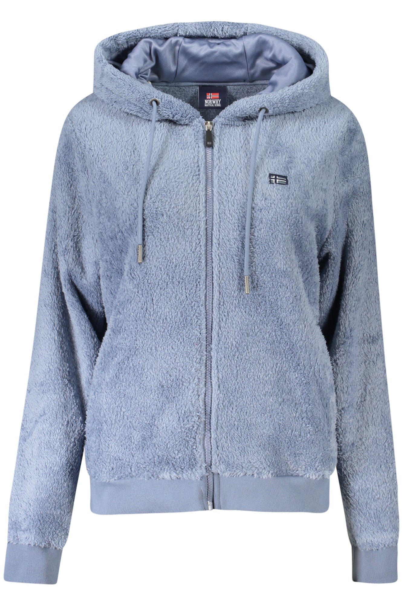 NORWAY 1963 Damen Jacke schwarz – Kapuzenjacke mit Stickerei für Herbst/Winter Blau