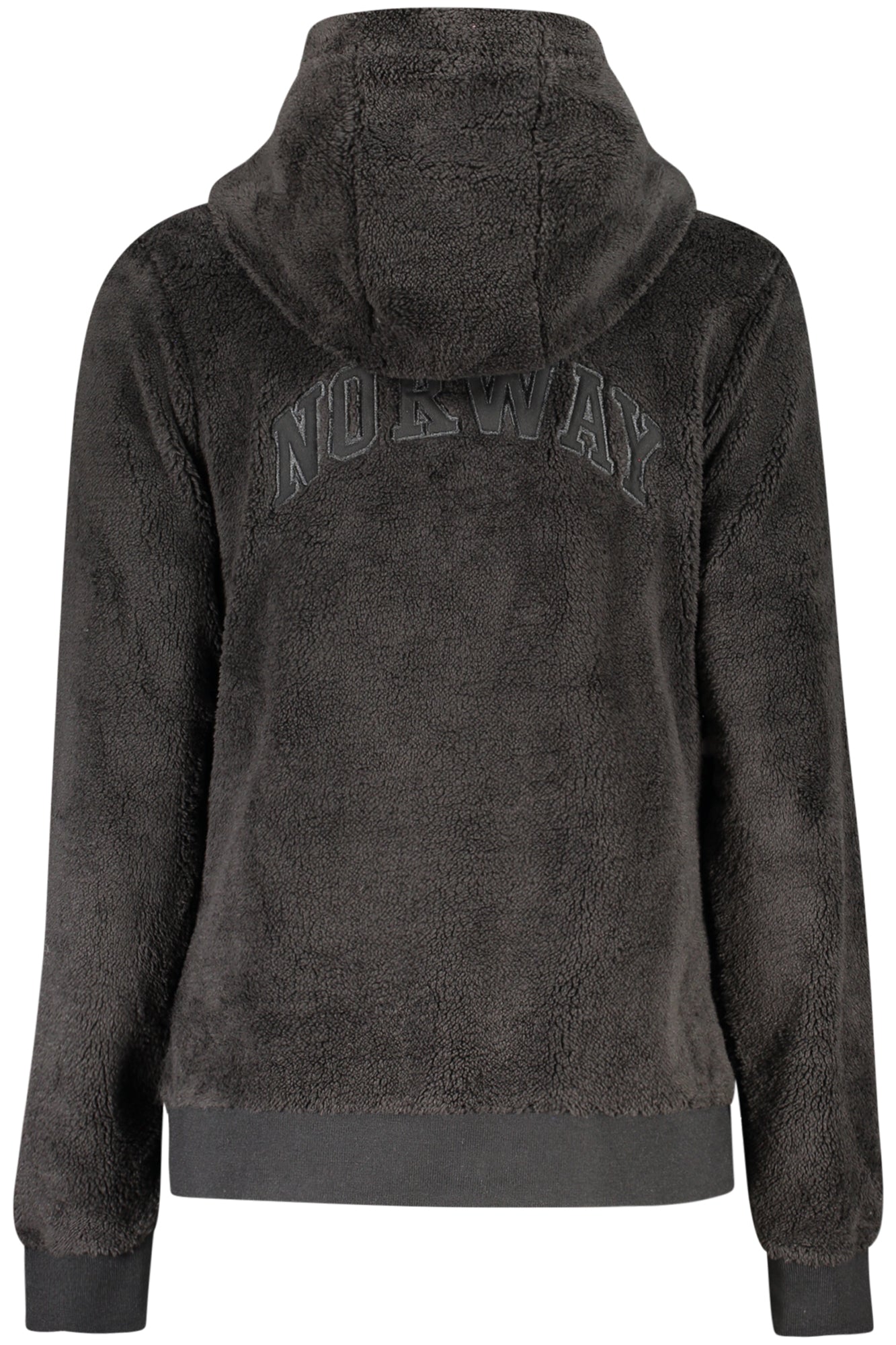 NORWAY 1963 Damen Jacke schwarz – Kapuzenjacke mit Stickerei für Herbst/Winter Schwarz