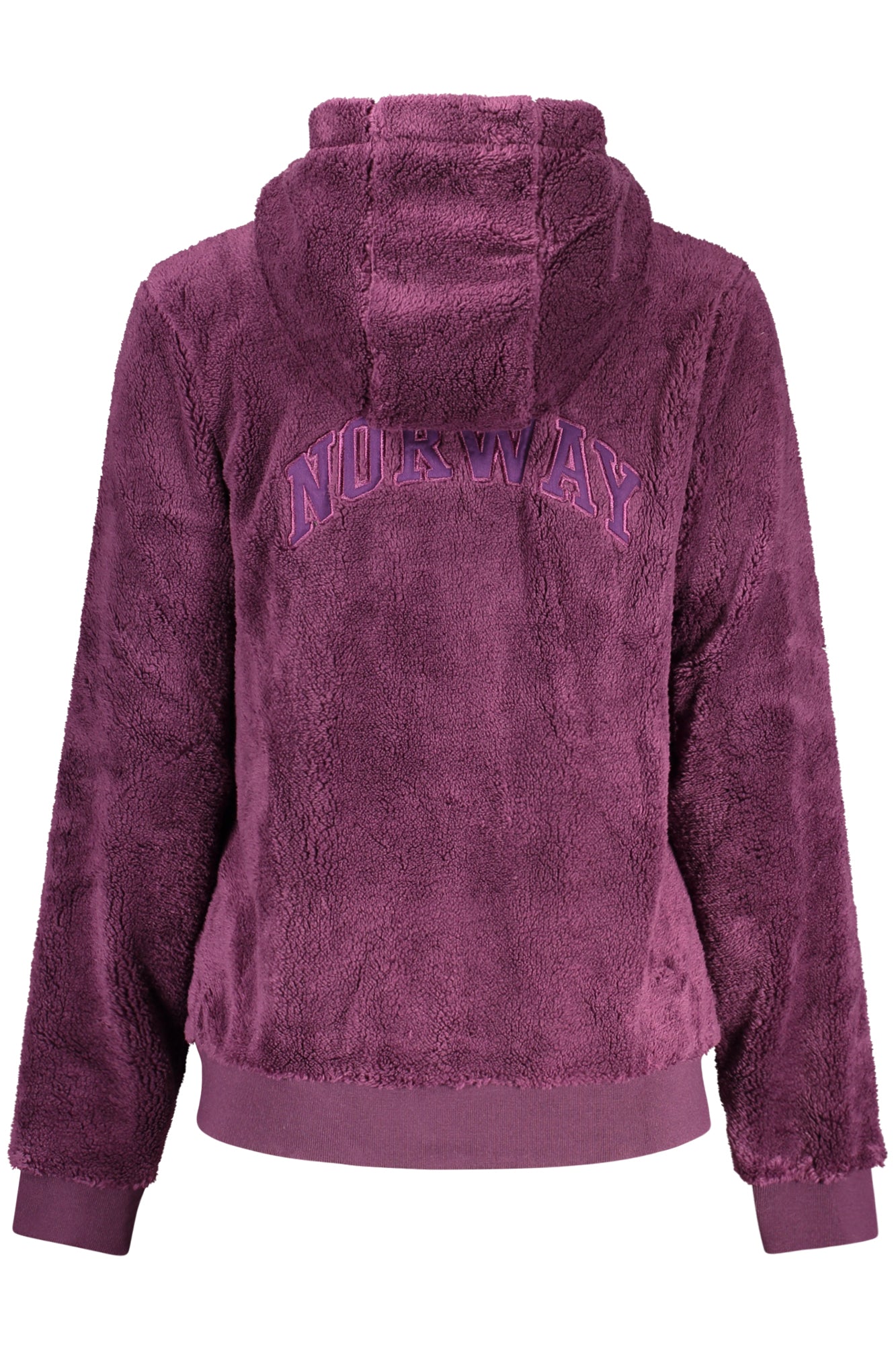 NORWAY 1963 Damen Jacke schwarz – Kapuzenjacke mit Stickerei für Herbst/Winter Violett