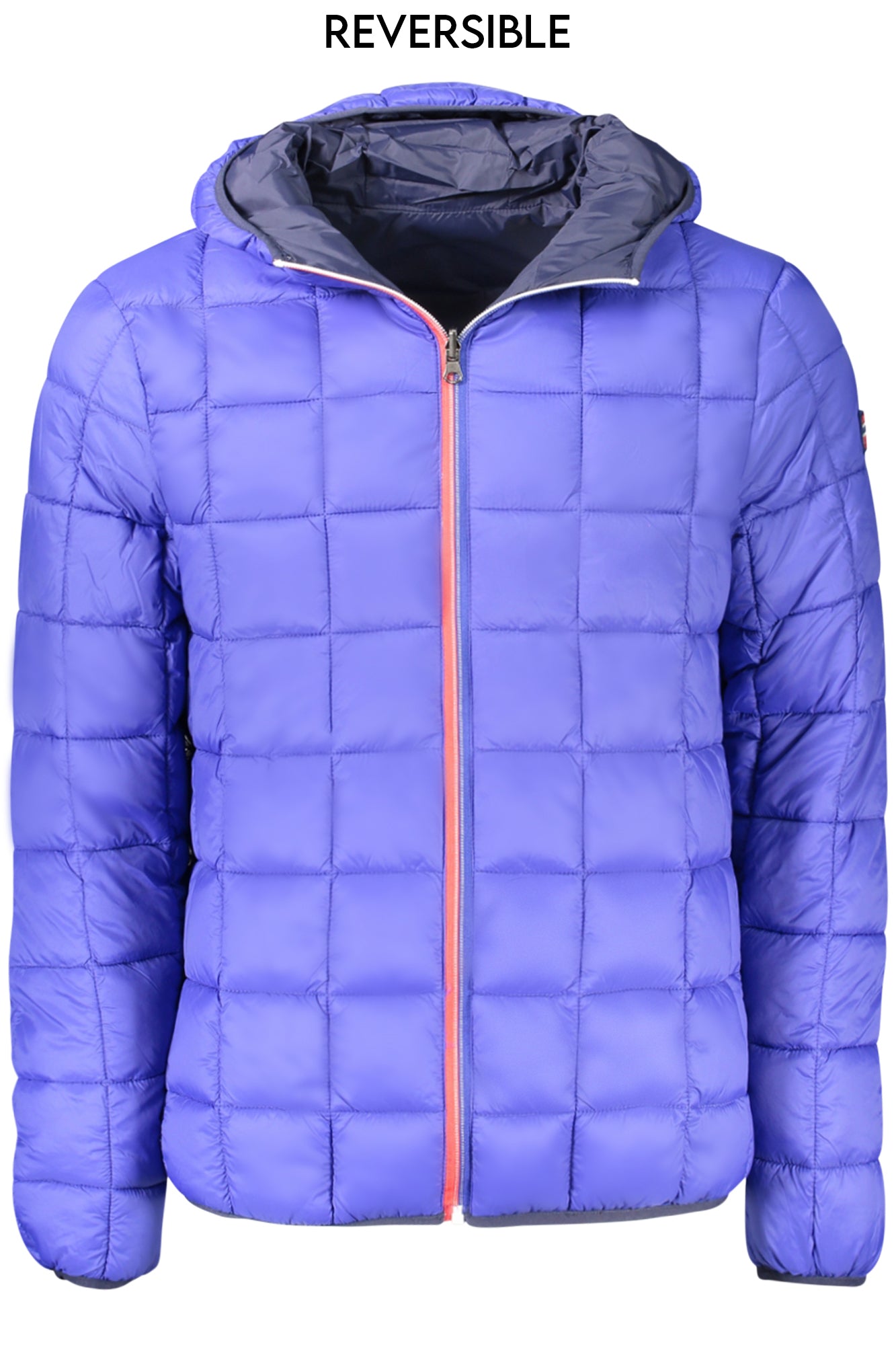 NORWAY 1963 Grüne Herrenjacke – Wendejacke mit Kapuze für Herbst/Winter Blau