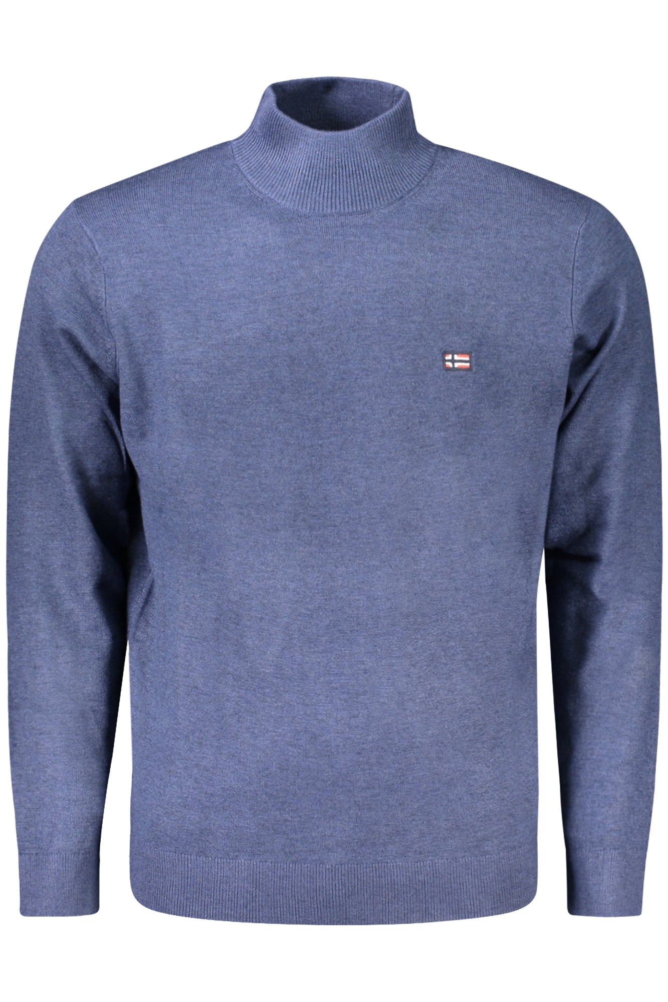 NORWAY 1963 Herrenshirt – Blaues Langarmshirt mit Stickerei für Herbst/Winter Blau