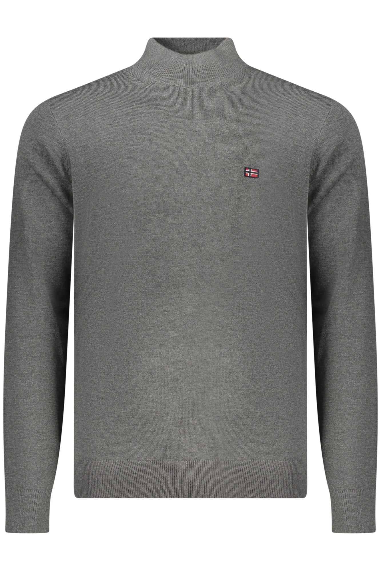 NORWAY 1963 Pullover Herren – Langärmliger Winterpullover mit Stickerei Grau