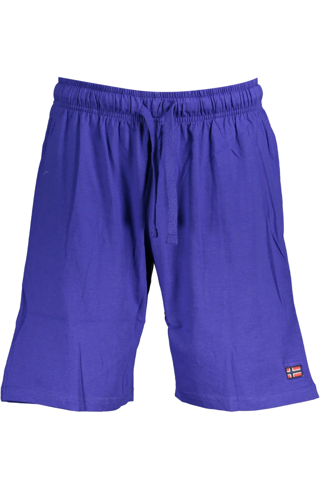 NORWAY 1963 Blaue Bermudashose Herren – Elastischer Bund mit Logo-Applikation Blau