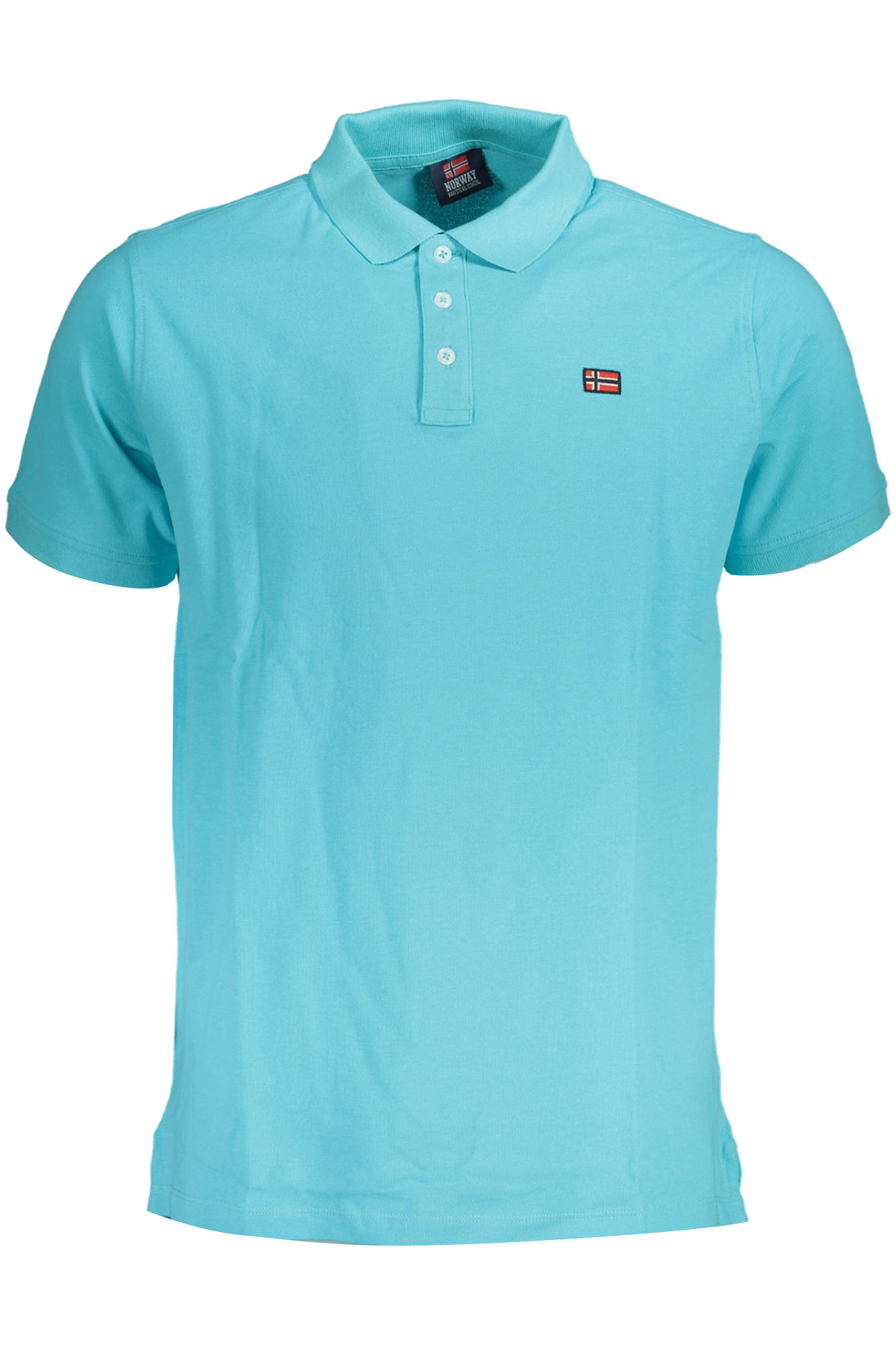 NORWAY 1963 Poloshirt Herren Kurzarm – Blaues Polo aus Baumwolle für Sommer Hellblau