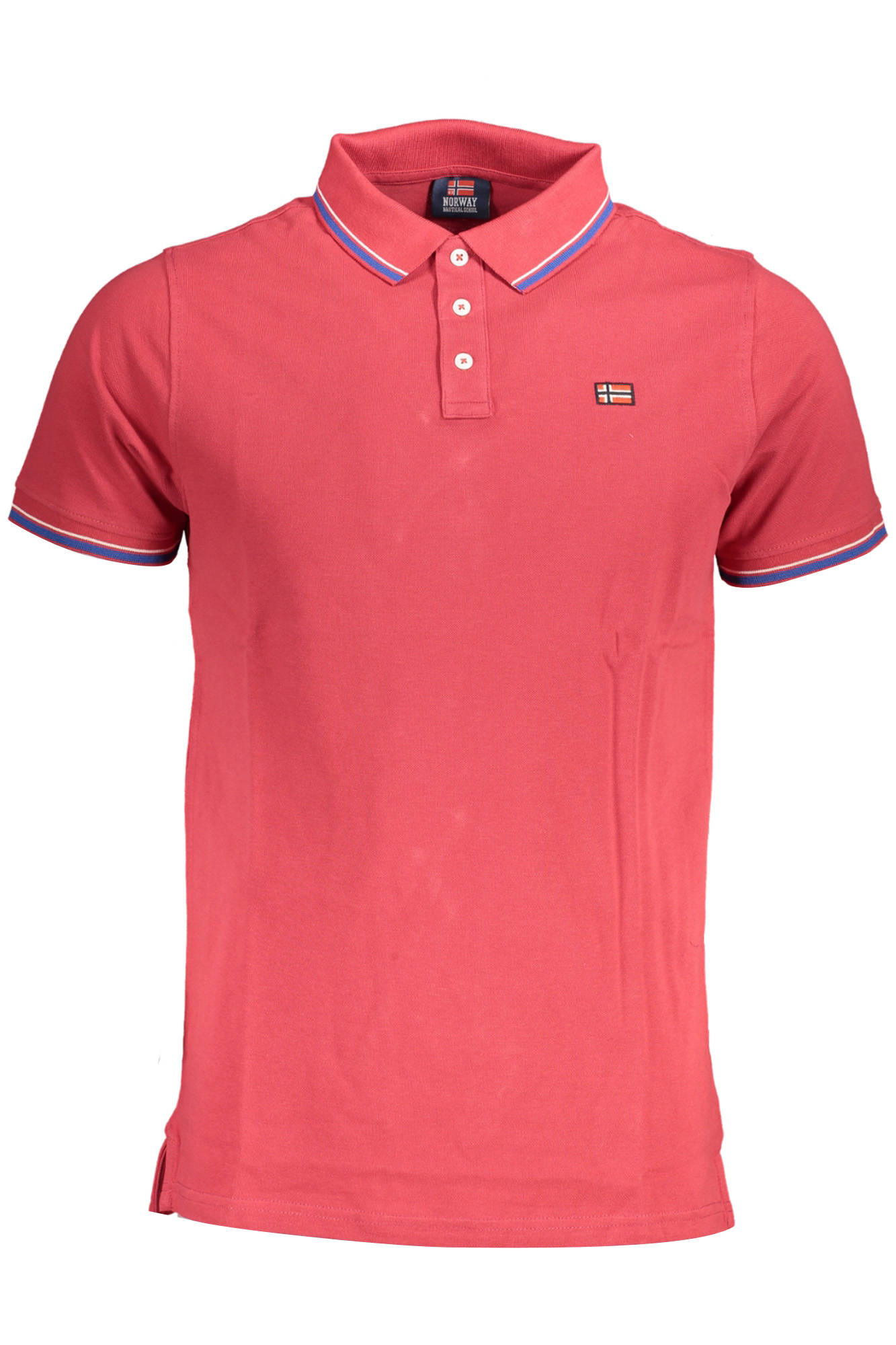 NORWAY 1963 Poloshirt Herren Kurzarm – Rot mit Kontrastdetails | soulluna.de Rot