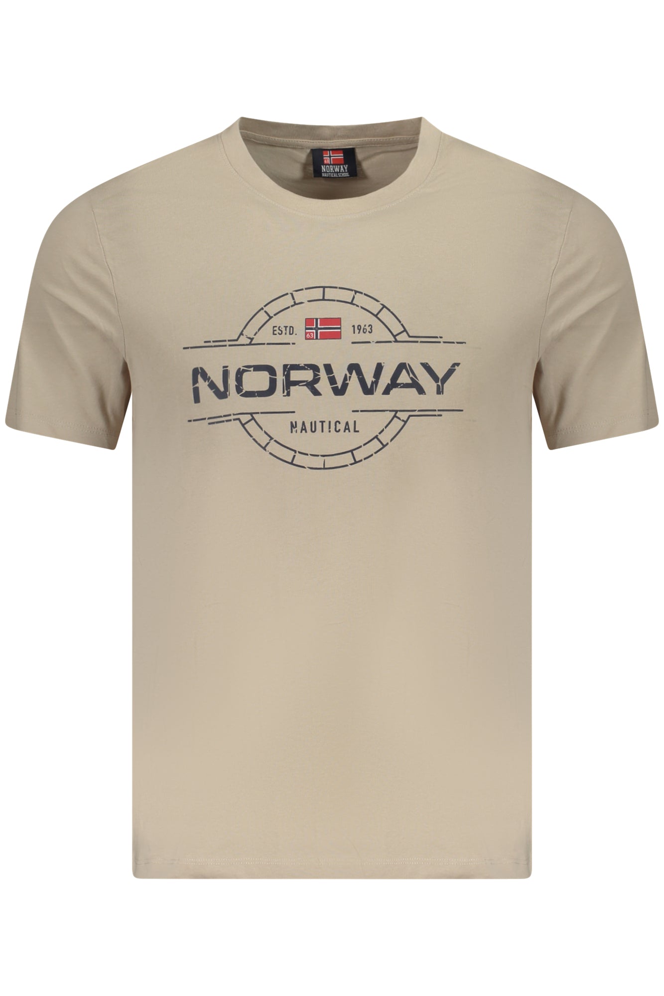 NORWAY 1963 T-Shirt Herren Beige – Kurzarm Shirt aus 100% Baumwolle für Sommer Beige