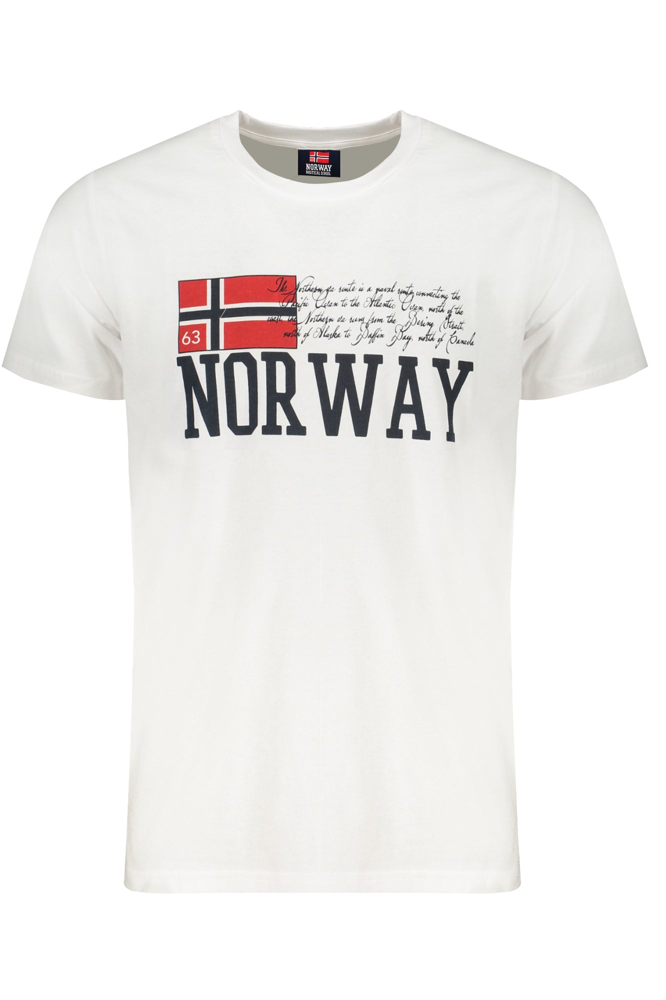 NORWAY 1963 T-Shirt Herren Kurzarm – Blaues Basic-Shirt für Sommer Weiß