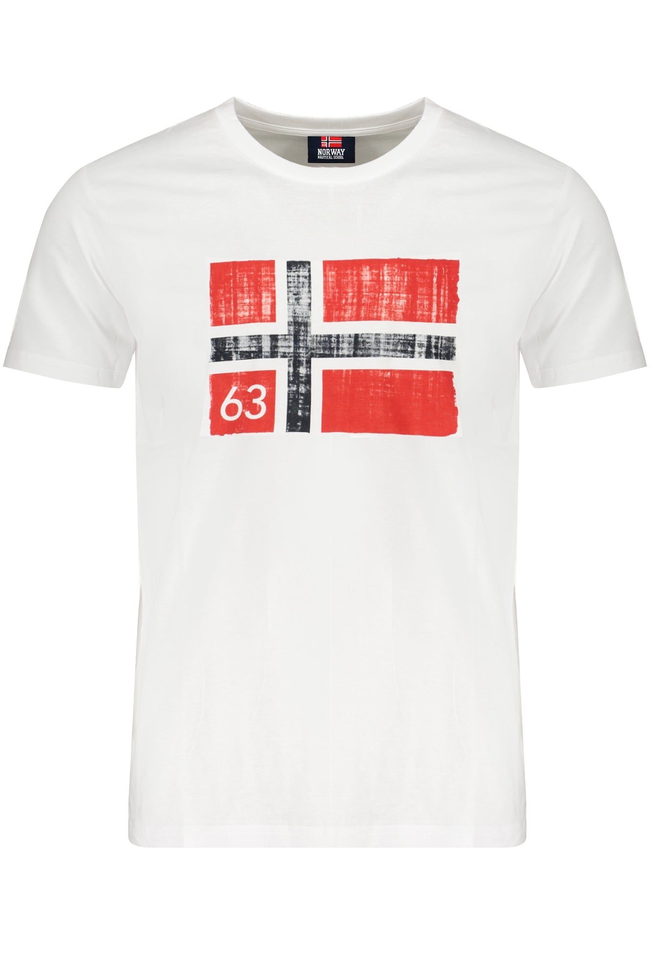 NORWAY 1963 T-Shirt Herren Kurzarm Blau – Baumwolle Rundhals Weiß