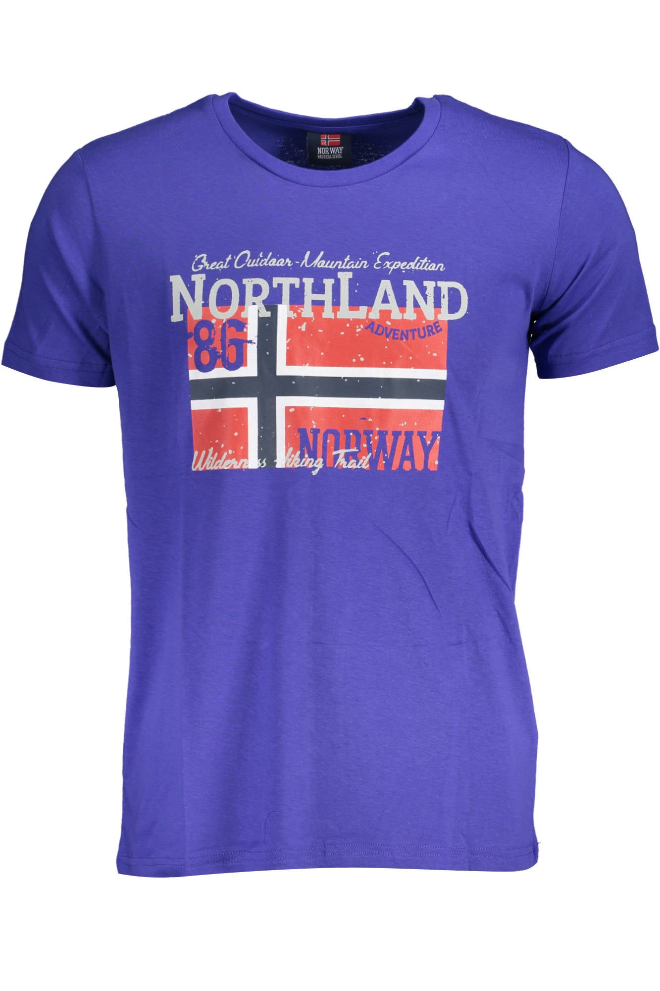 NORWAY 1963 T-Shirt Herren Kurzarm Blau – Baumwolle für Frühjahr/Sommer Blau