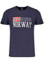NORWAY 1963 T-Shirt Herren Kurzarm – Blaues Basic-Shirt für Sommer Blau
