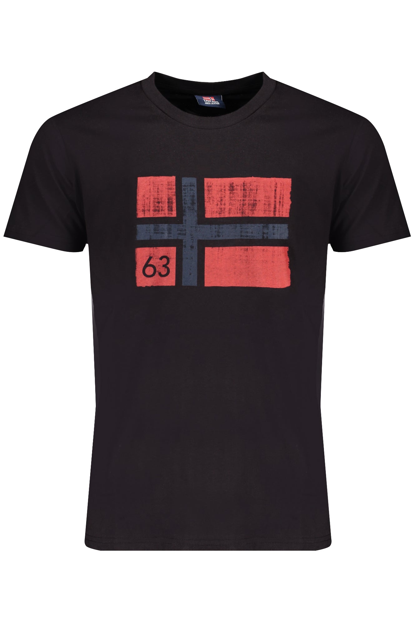 NORWAY 1963 T-Shirt Herren Kurzarm Blau – Baumwolle Rundhals Schwarz