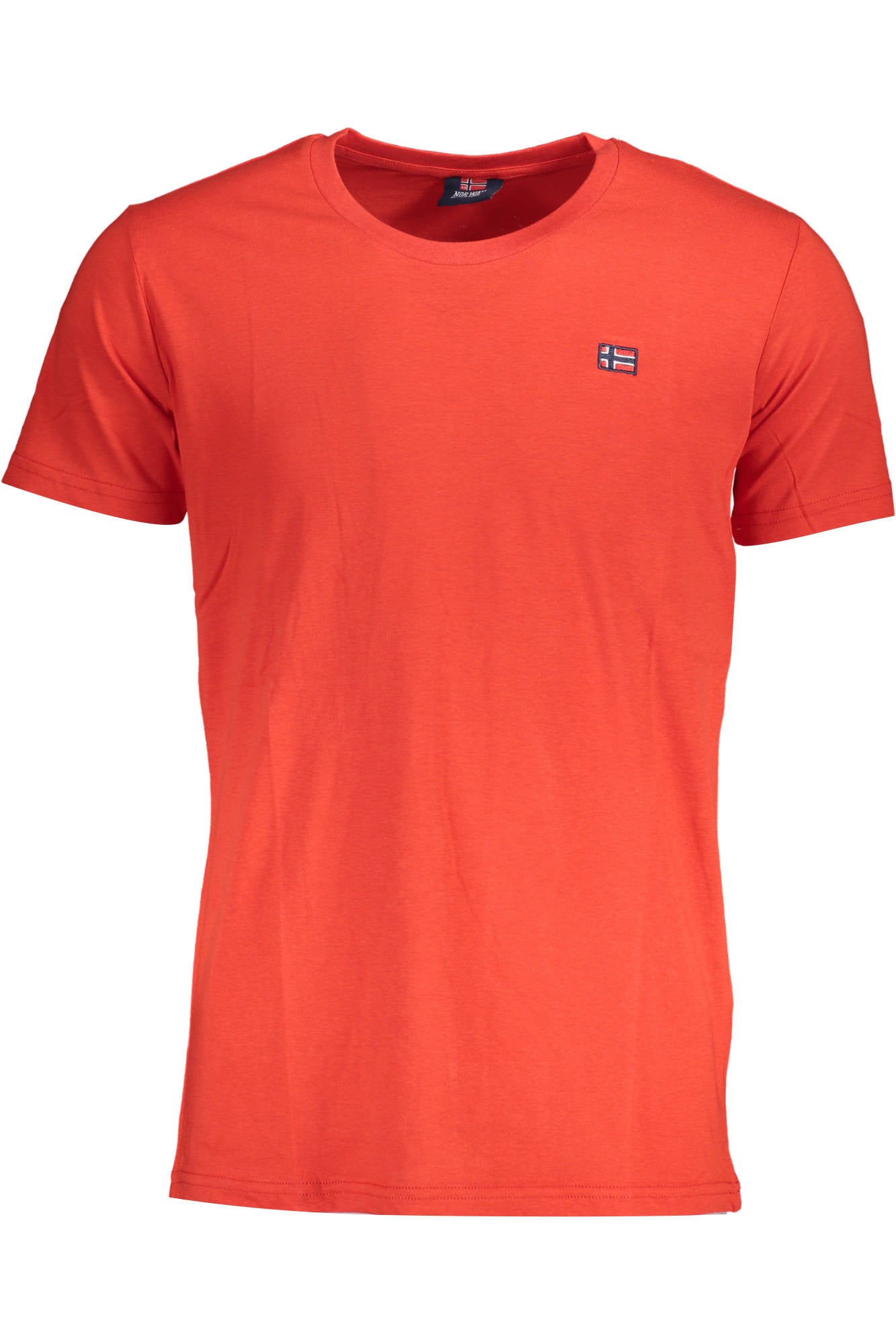 NORWAY 1963 T-Shirt Herren Kurzarm Rot – 100% Baumwolle mit Logo-Applikation Rot
