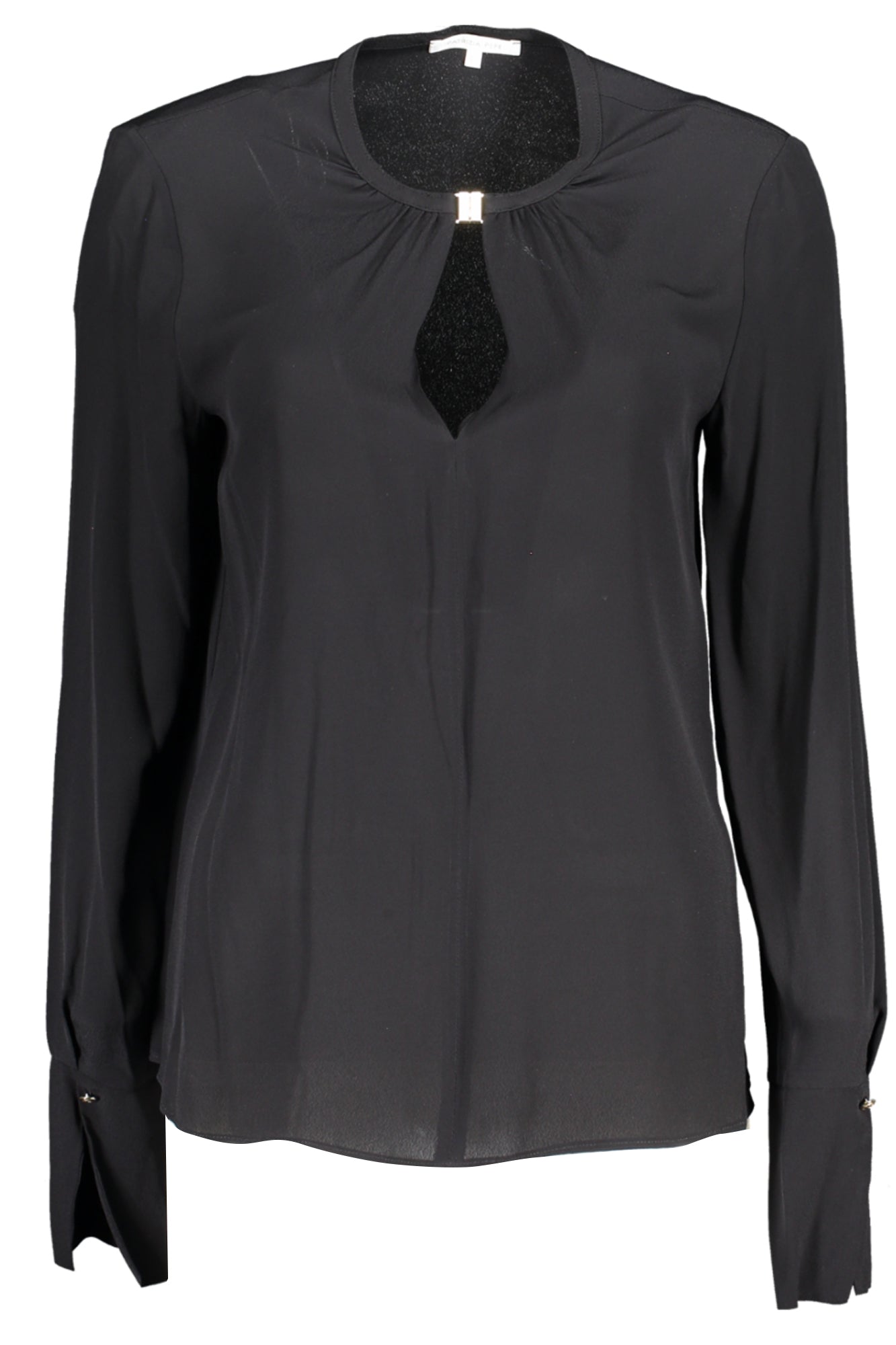 PATRIZIA PEPE Damen Langarmhemd Schwarz – Viskose Bluse aus Italien | soulluna.de Schwarz