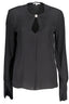 PATRIZIA PEPE Damen Langarmhemd Schwarz – Viskose Bluse aus Italien | soulluna.de Schwarz