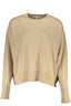 PATRIZIA PEPE Beiger Damenpullover – Langärmelig mit Kontrastdetails für Herbst/Winter Beige