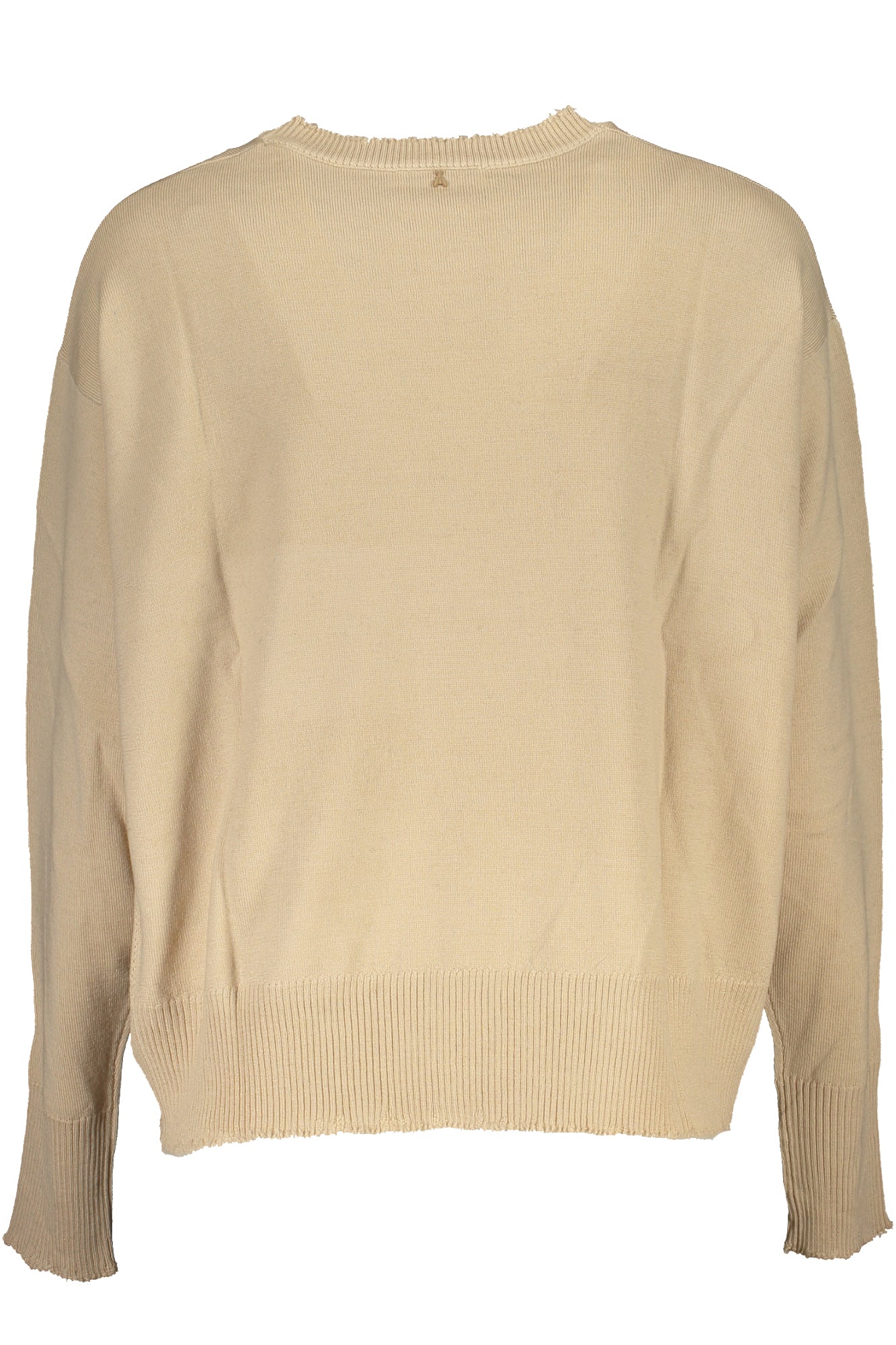 PATRIZIA PEPE Beiger Damenpullover – Langärmelig mit Kontrastdetails für Herbst/Winter Beige