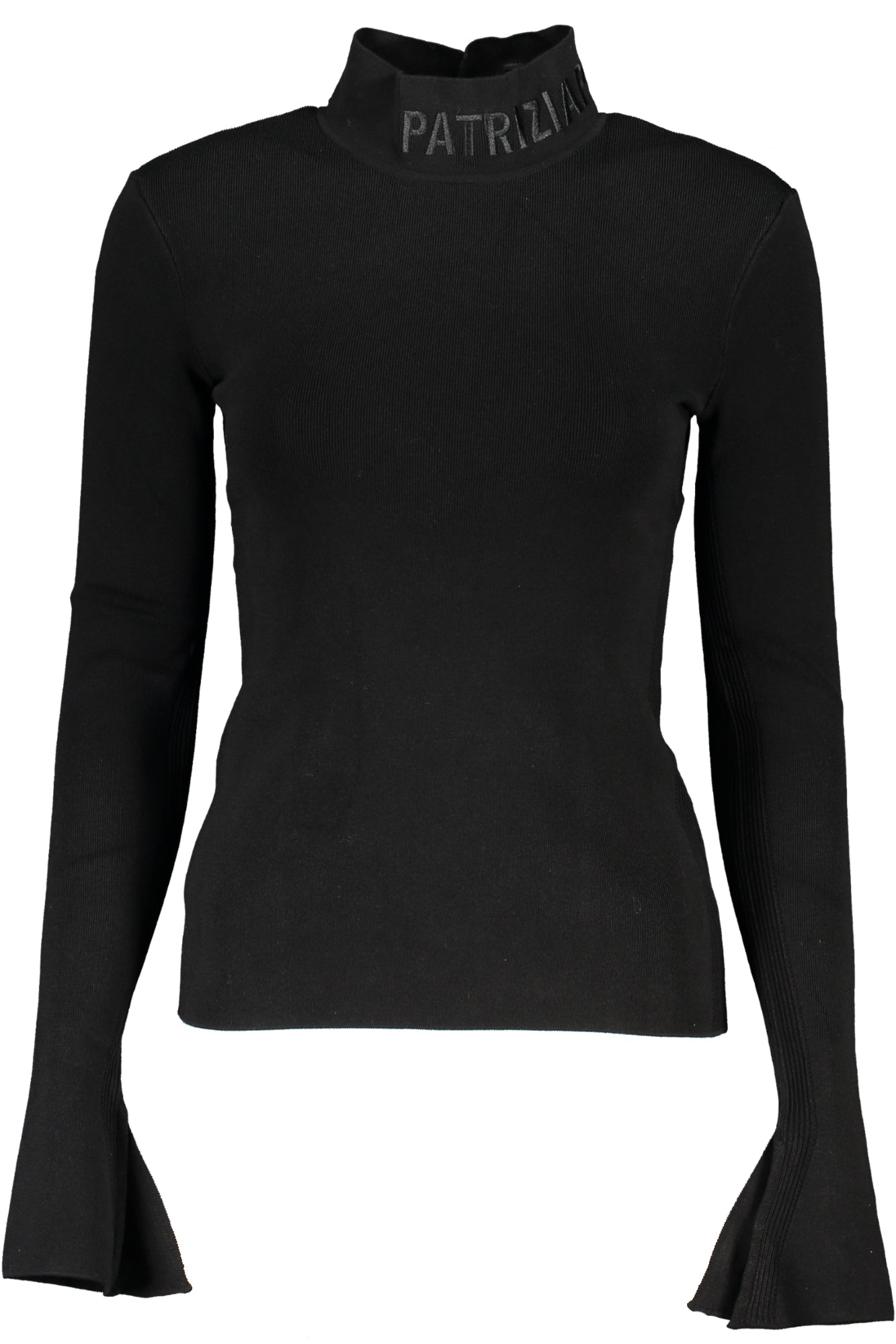 PATRIZIA PEPE Pullover Damen – Schwarzer Rollkragen mit Stickerei | soulluna.de Schwarz