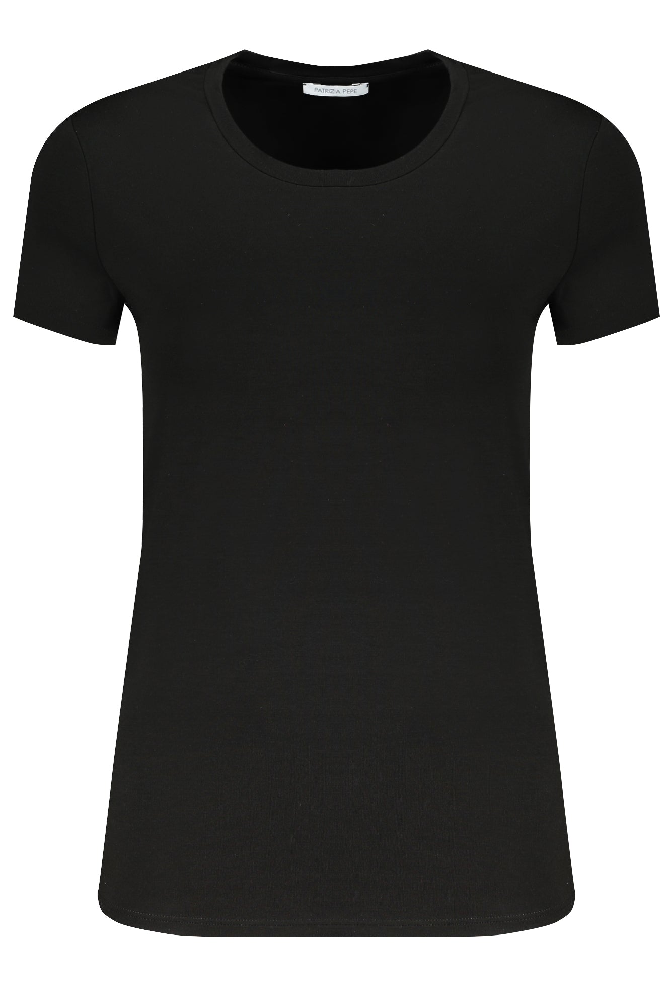 PATRIZIA PEPE Damen T-Shirt Weiß – Kurzarm mit Strass-Applikation | soulluna.de Schwarz