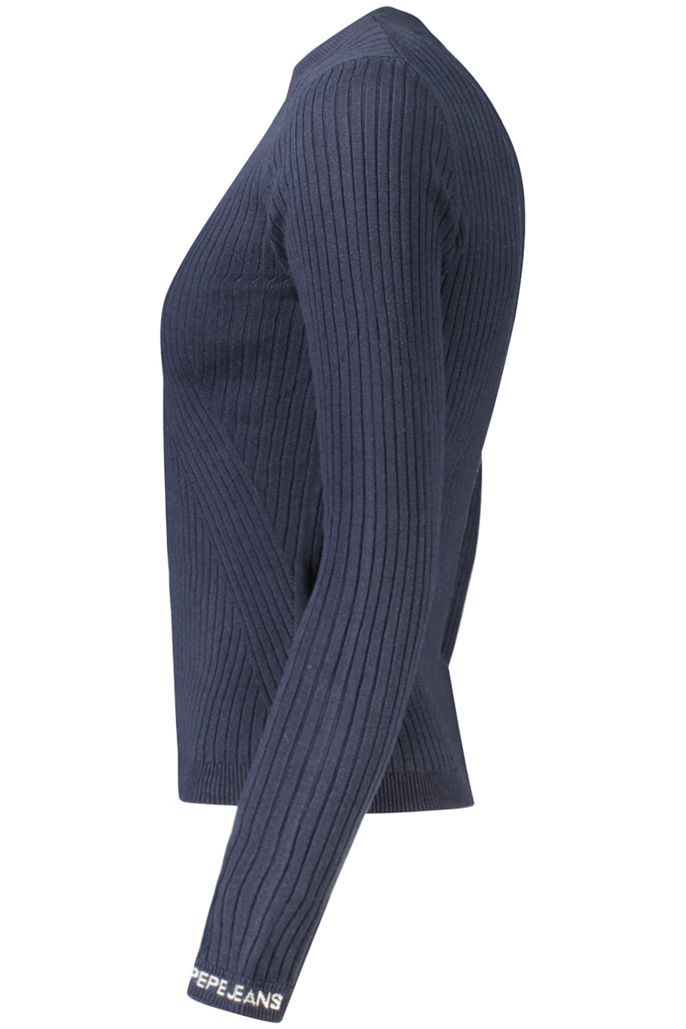 Pepe Jeans Pullover Damen – Blauer Kannnetzpullover mit Stickerei | soulluna.de Blau