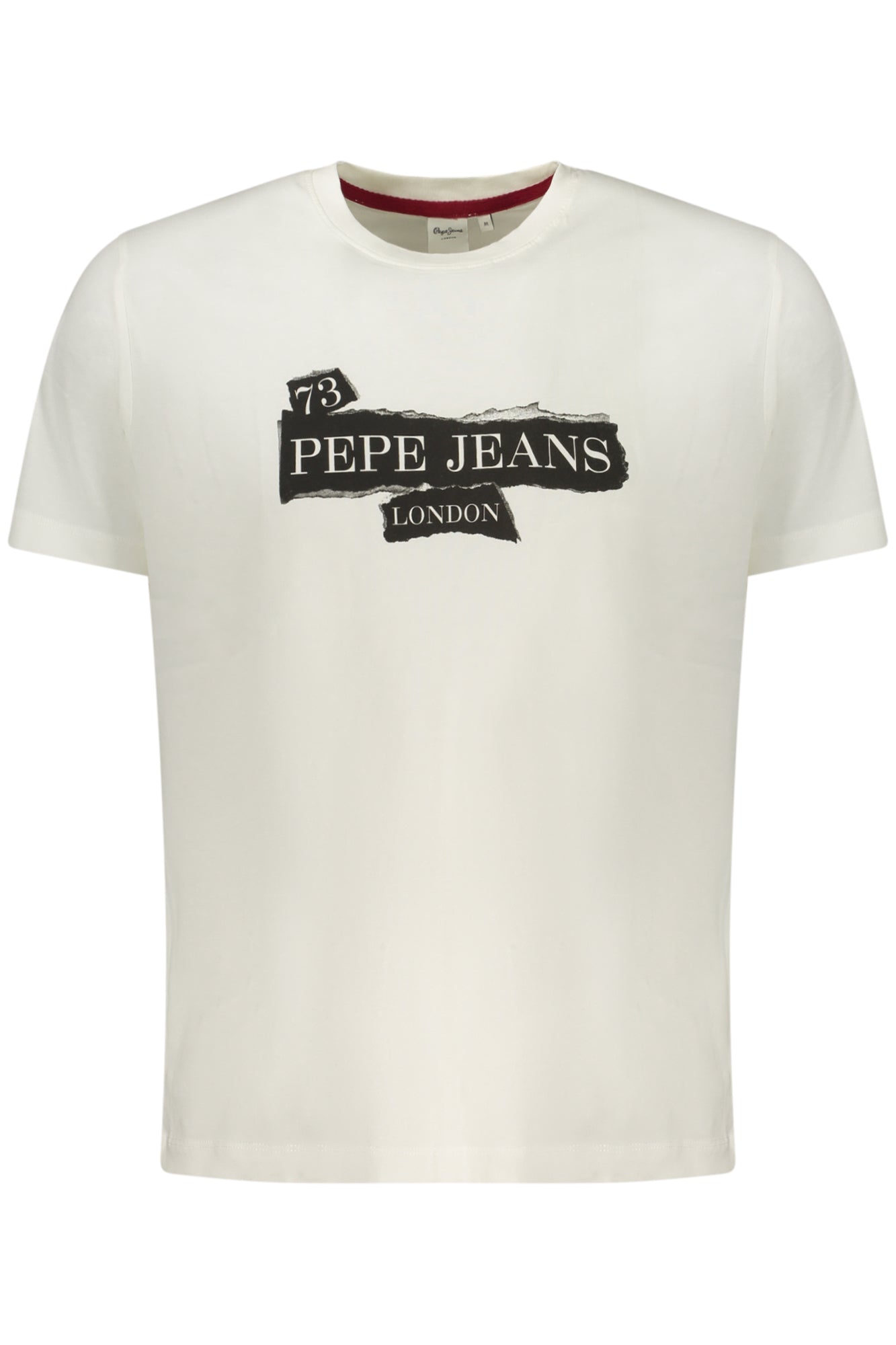 PEPE JEANS Herren-T-Shirt mit kurzen Ärmeln – Rot aus 100% Baumwolle | soulluna.de Weiß